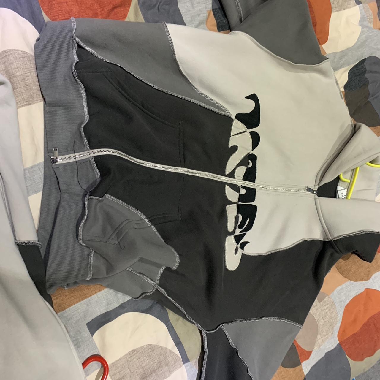 Named Collective Men's Grey and Black Jumper | Depop