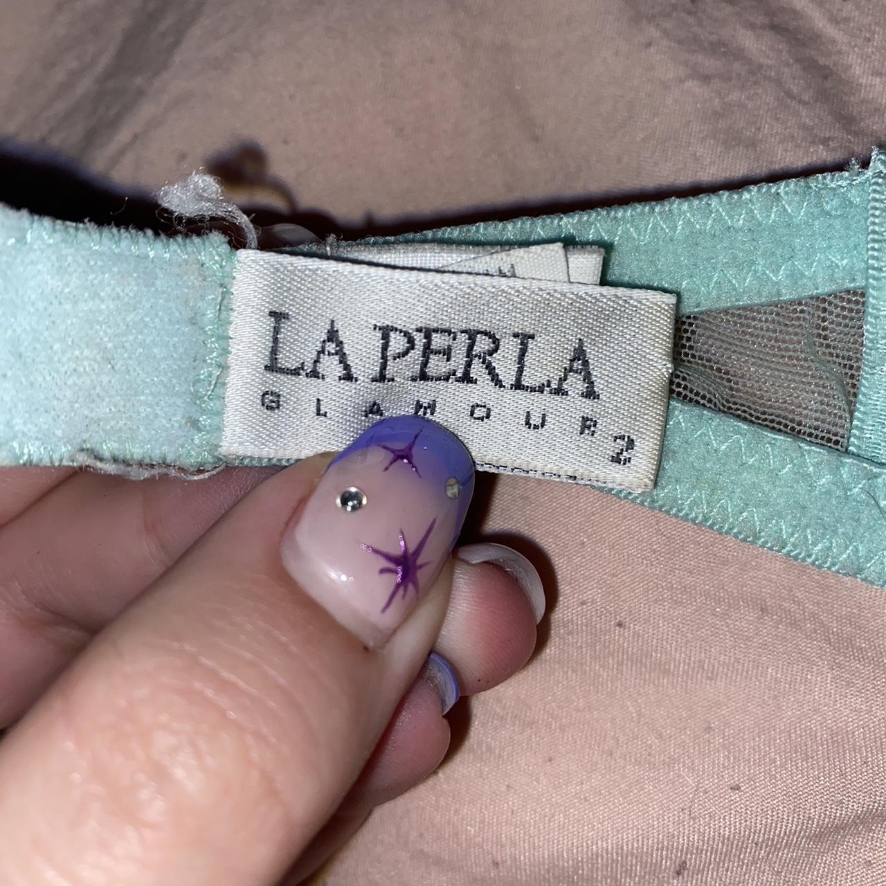 La Perla Women's Blue and Green Bra | Depop