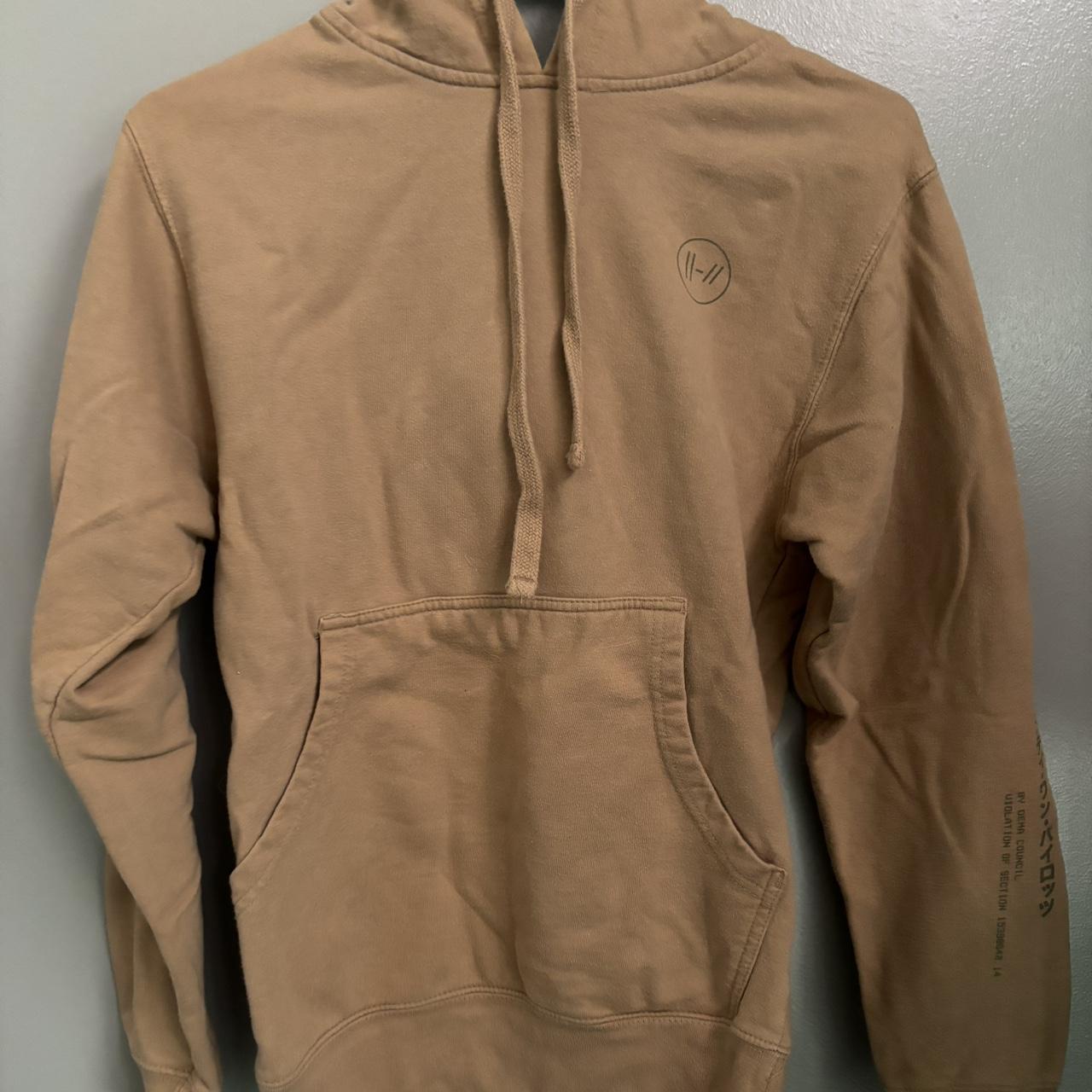 Twenty one pilots store tan hoodie