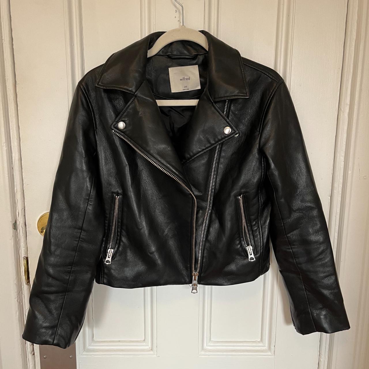 Aritzia Wilfred vegan leather jacket size XXS - Depop