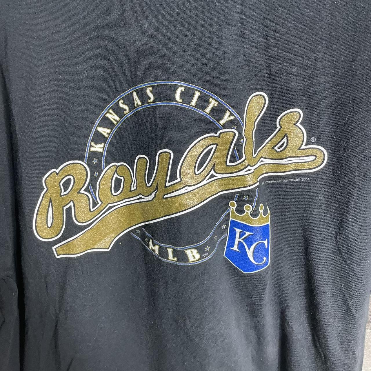 Vintage KC Royals MLB Baseball T Shirt in Black, Men's (Size Medium)