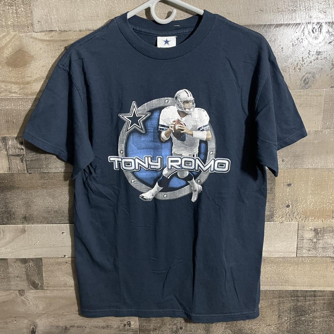 NFL Cowboys Tony Romo Jersey T Shirt Front and Back, - Depop