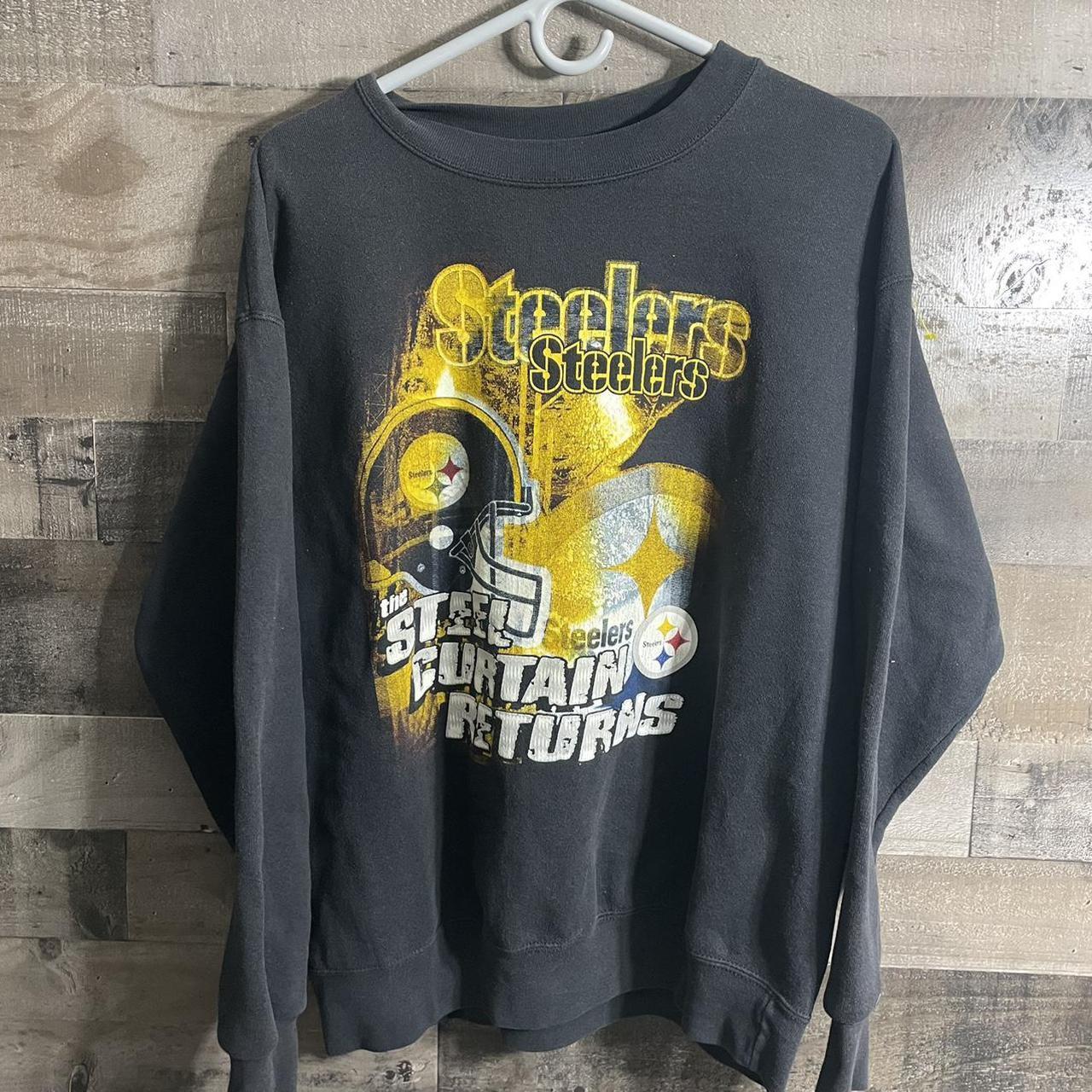 Vintage Wide-Print Pittsburgh Steelers Sweatshirt