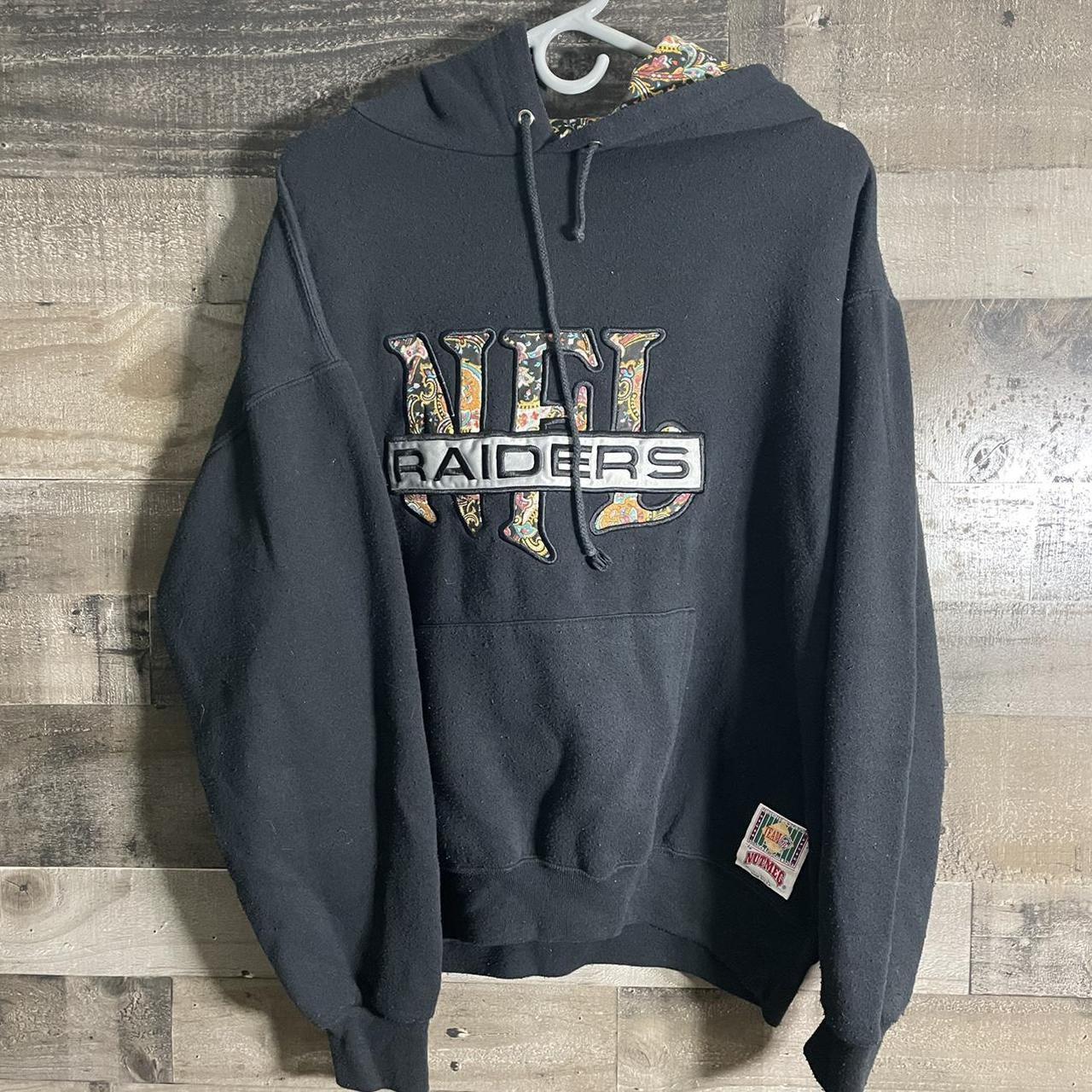 Vintage 90s Las Vegas Raiders Paisley hoodie Super... - Depop