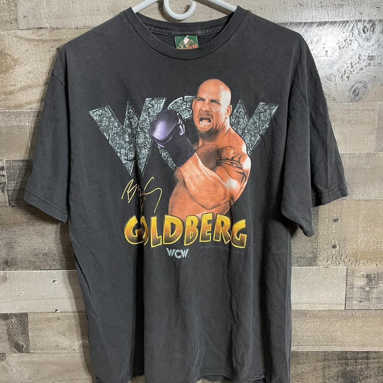 vintage 90s GOLDBERG WCW wrestling graphic print tee... - Depop