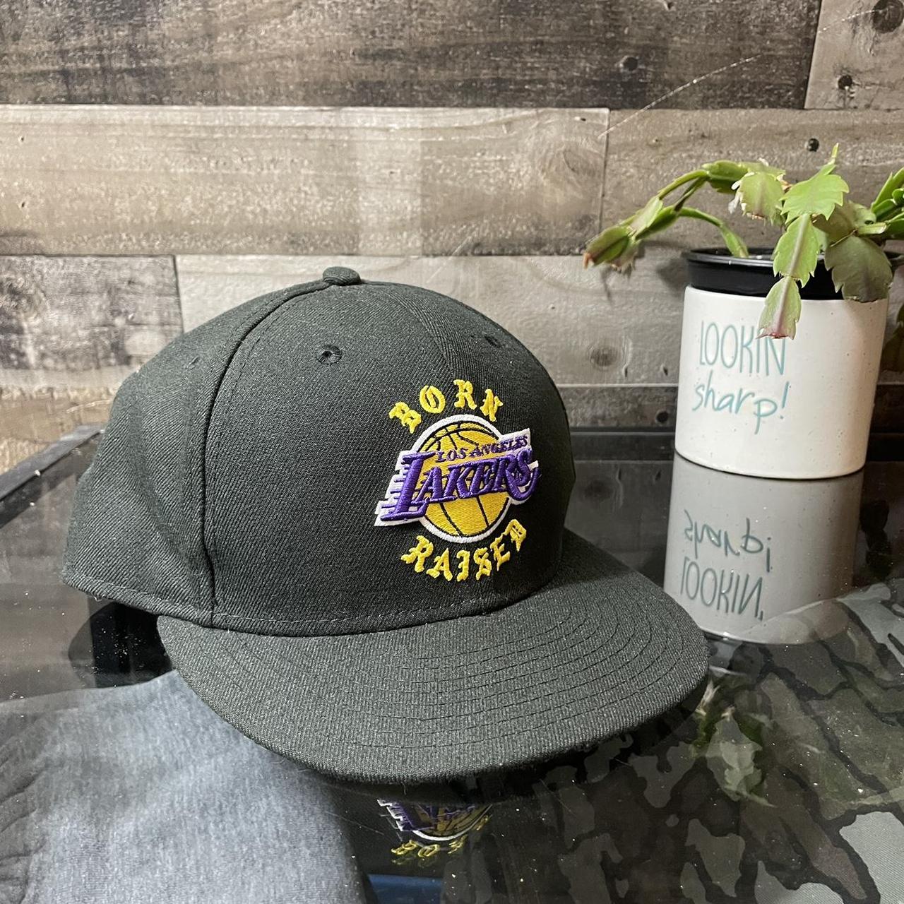 Born X Raised LA Lakers Motion New Era Fitted Hat... - Depop