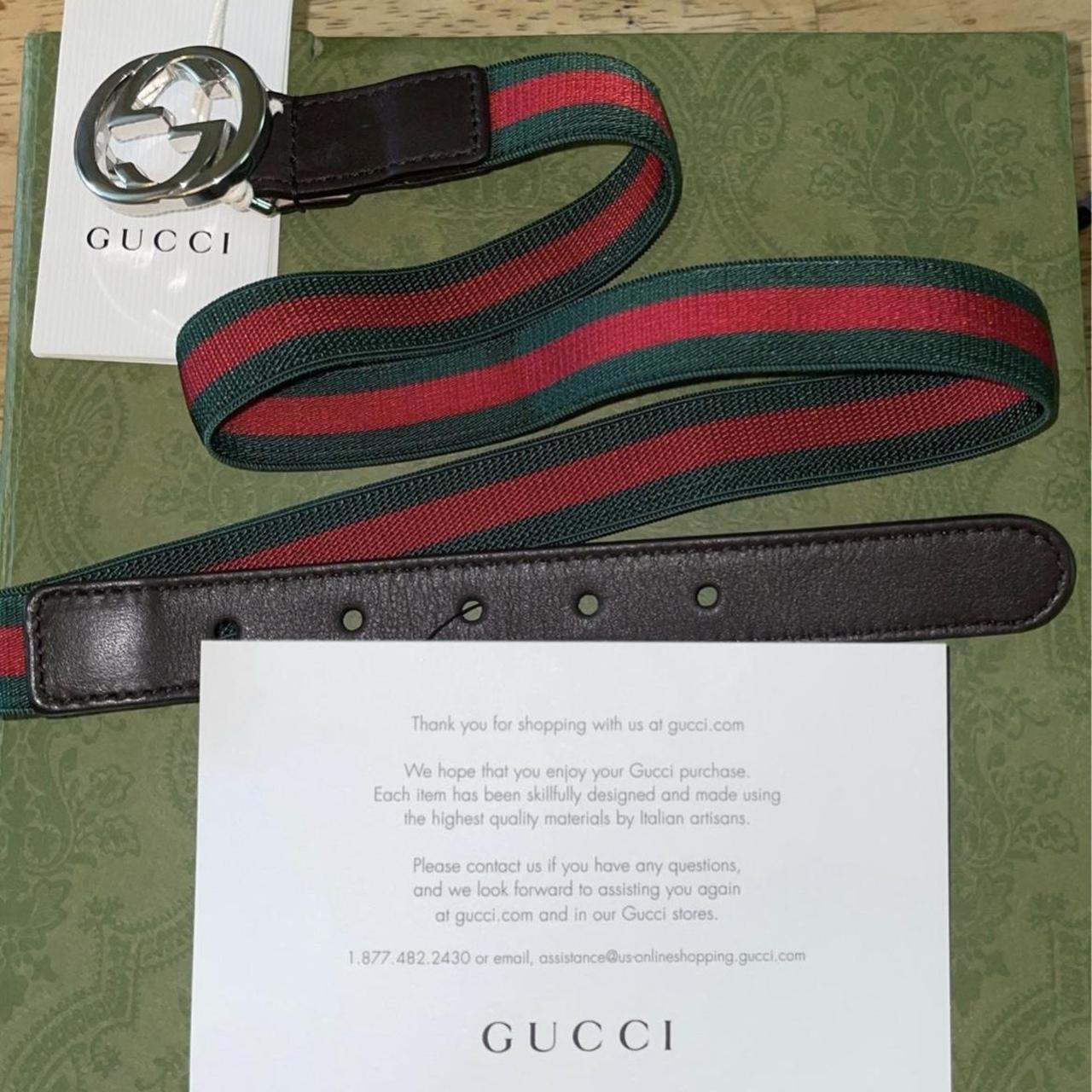 Elastic Gucci Belt! Never worn! Belt is 28” long... - Depop