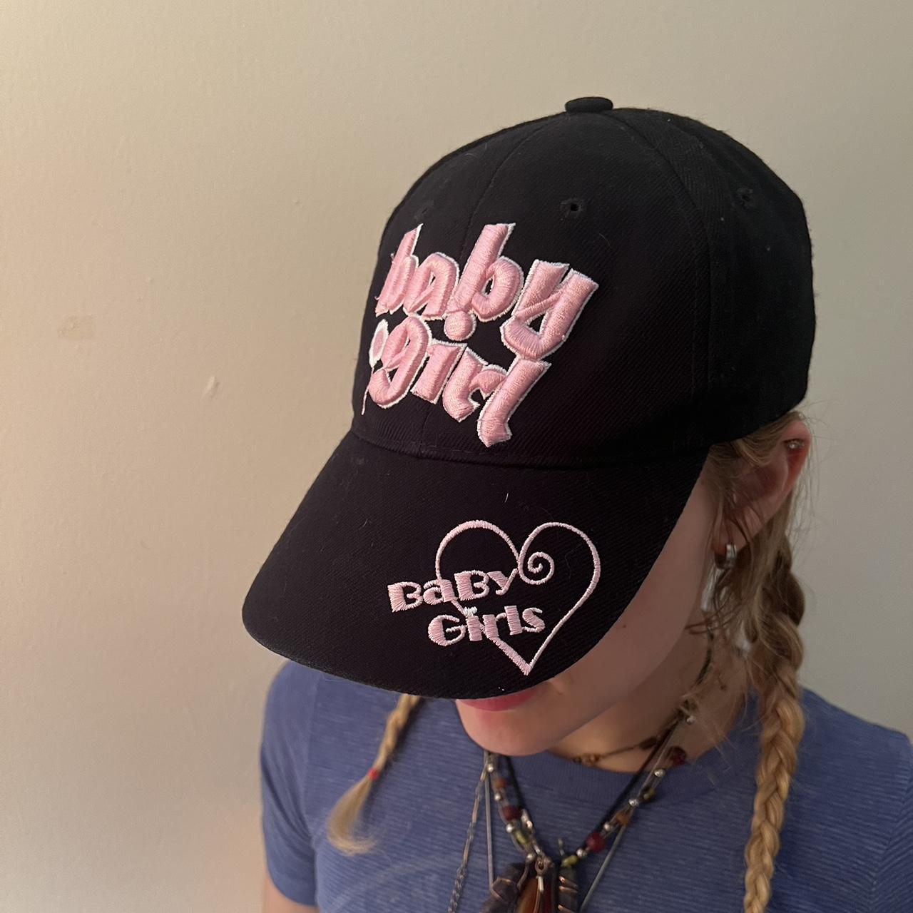 Women's Black and Pink Hat (2)