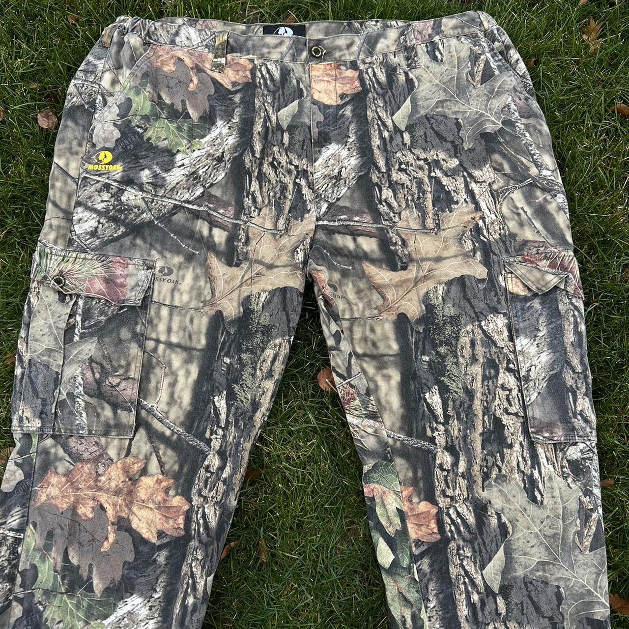 Y2K Style Mossy Oak Graphic Detailed Camo Print... - Depop