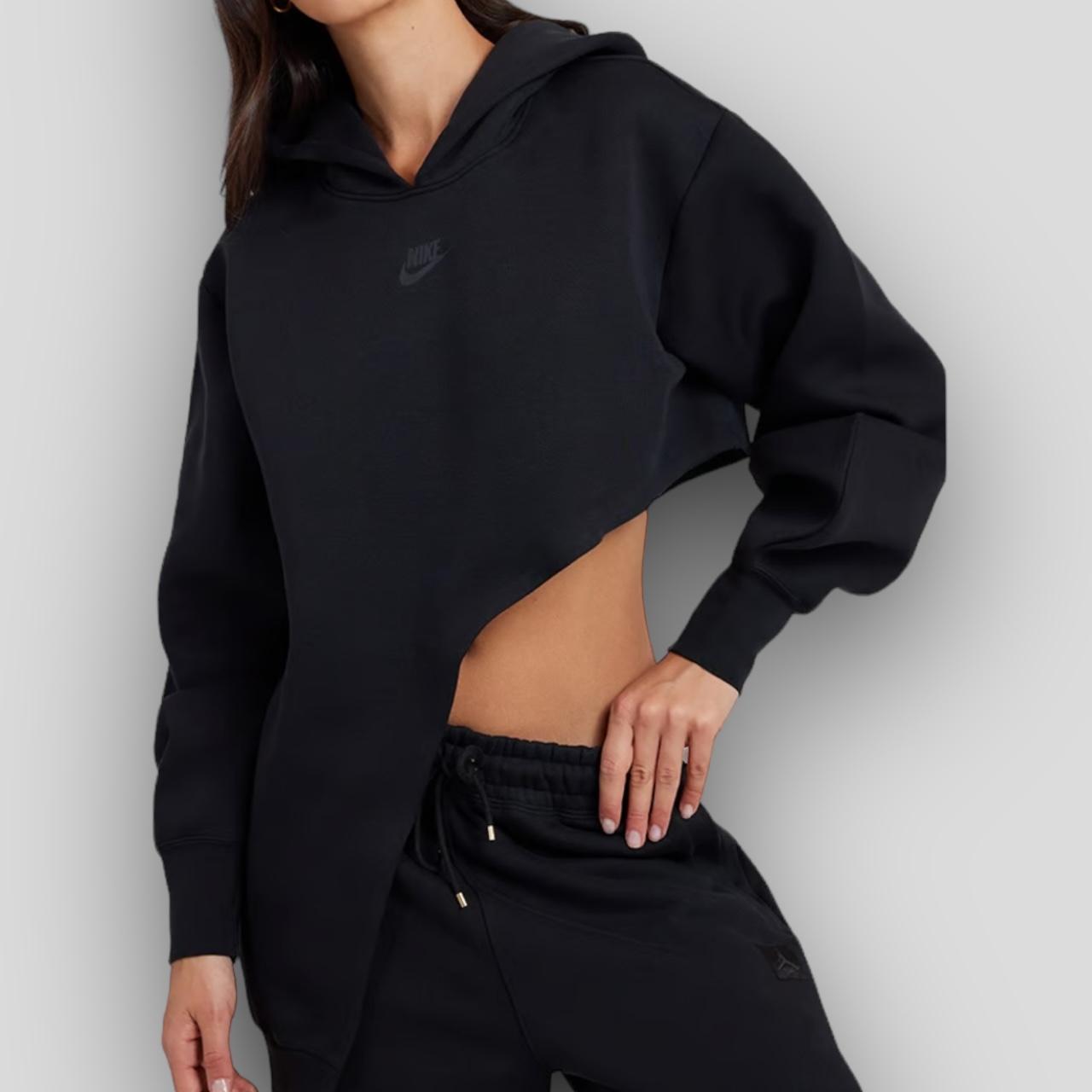 nike asymmetrical zip hoodie