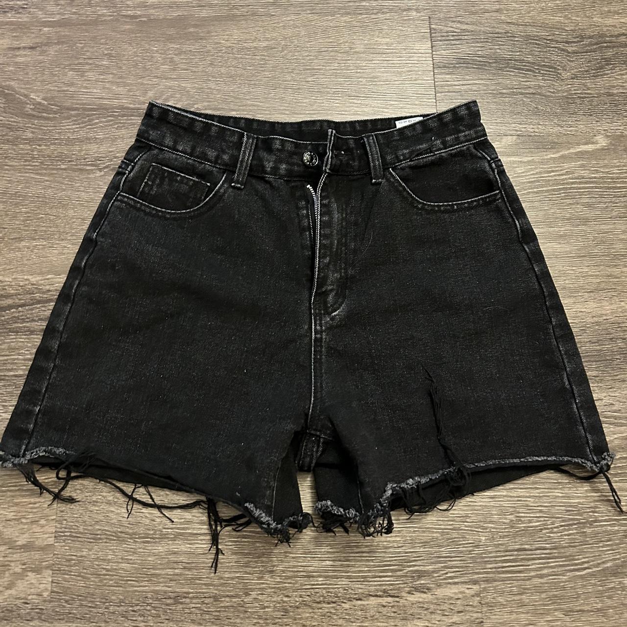 Black jean shorts - Depop