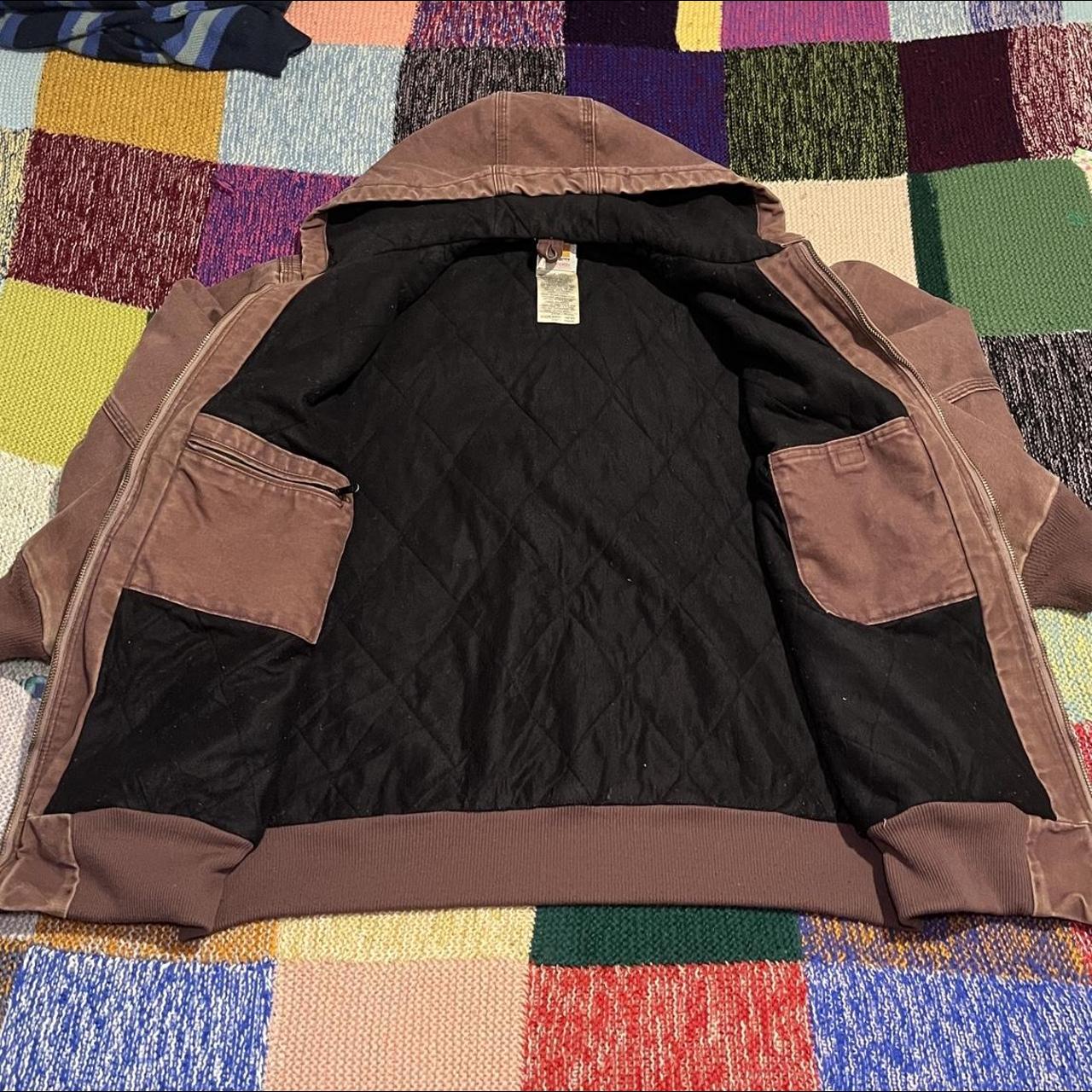 MAROON CARHARTT JACKET Sick fleece lined jacket... Depop
