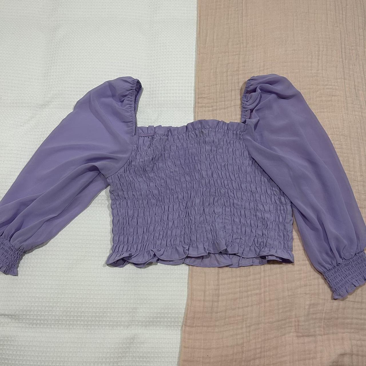 light purple h&m mesh shirt (medium) 🔮 this shirt... - Depop