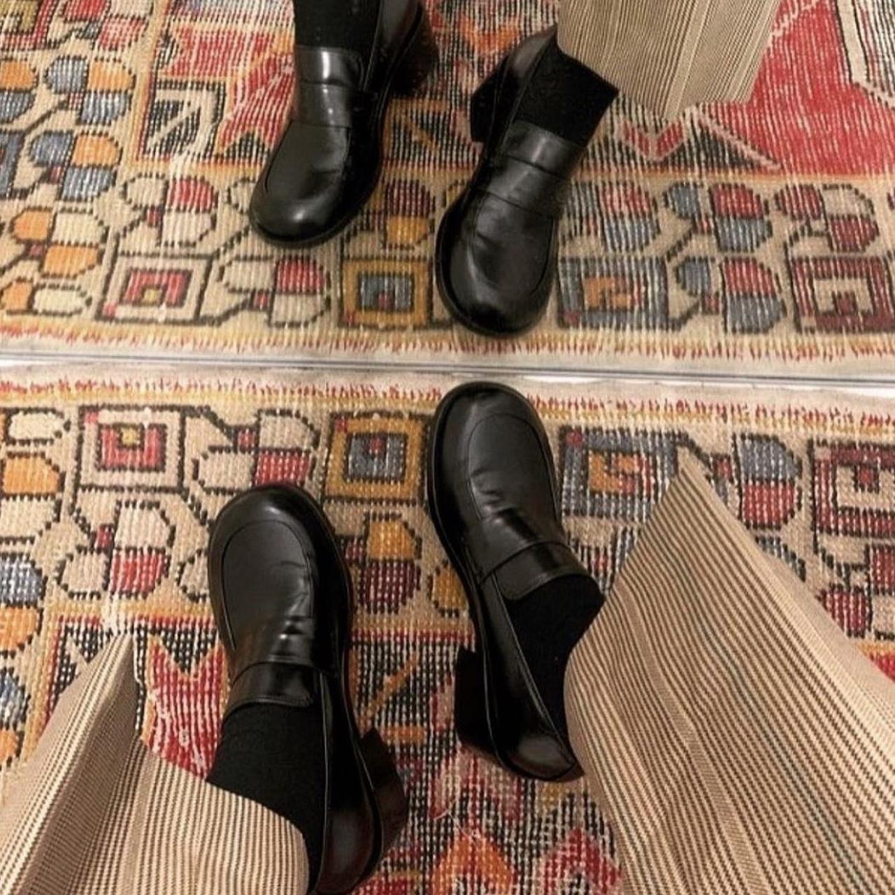 stylish black loafers