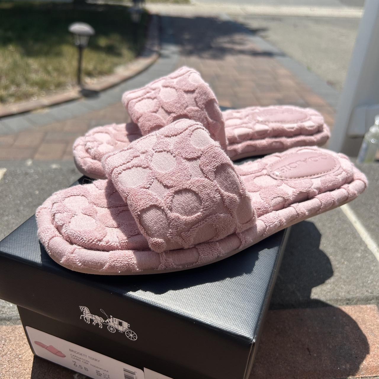 Coach Women's Pink and Purple Slides