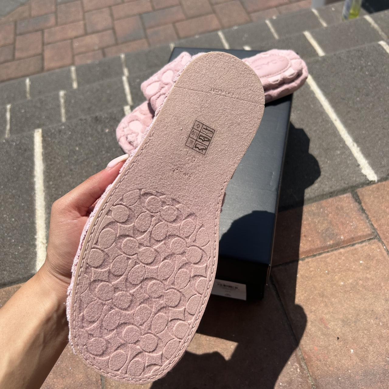 Coach Women's Pink and Purple Slides (4)