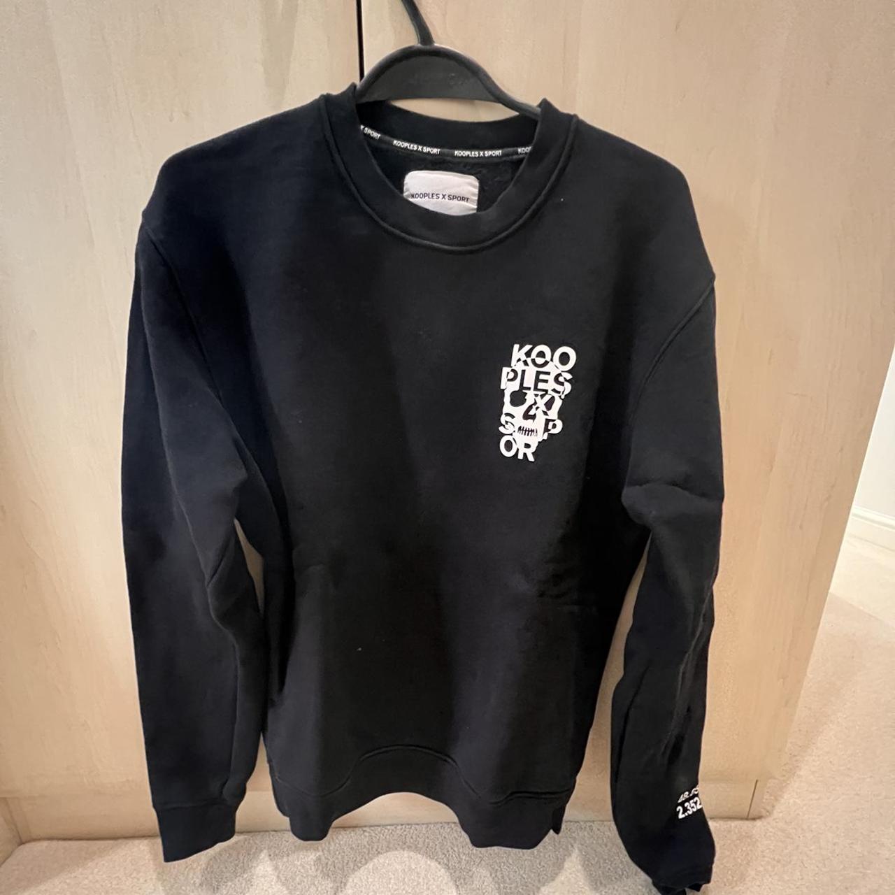 Kooples sport size small black sweatshirt - Depop