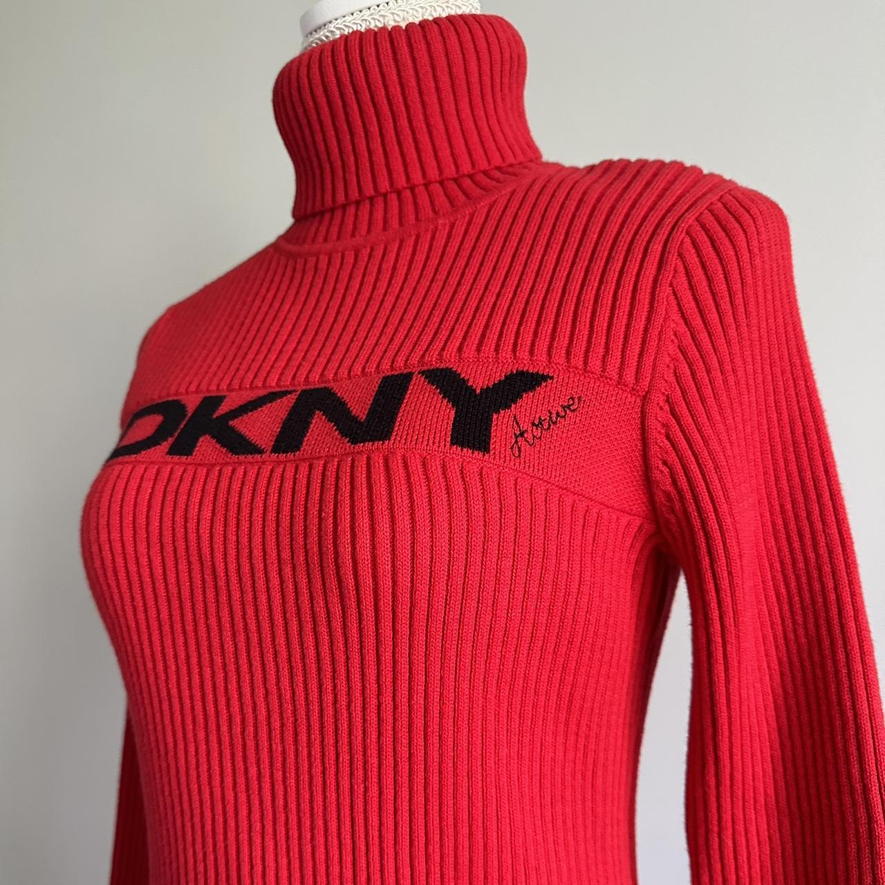 DKNY Women's Red and Black Jumper (4)