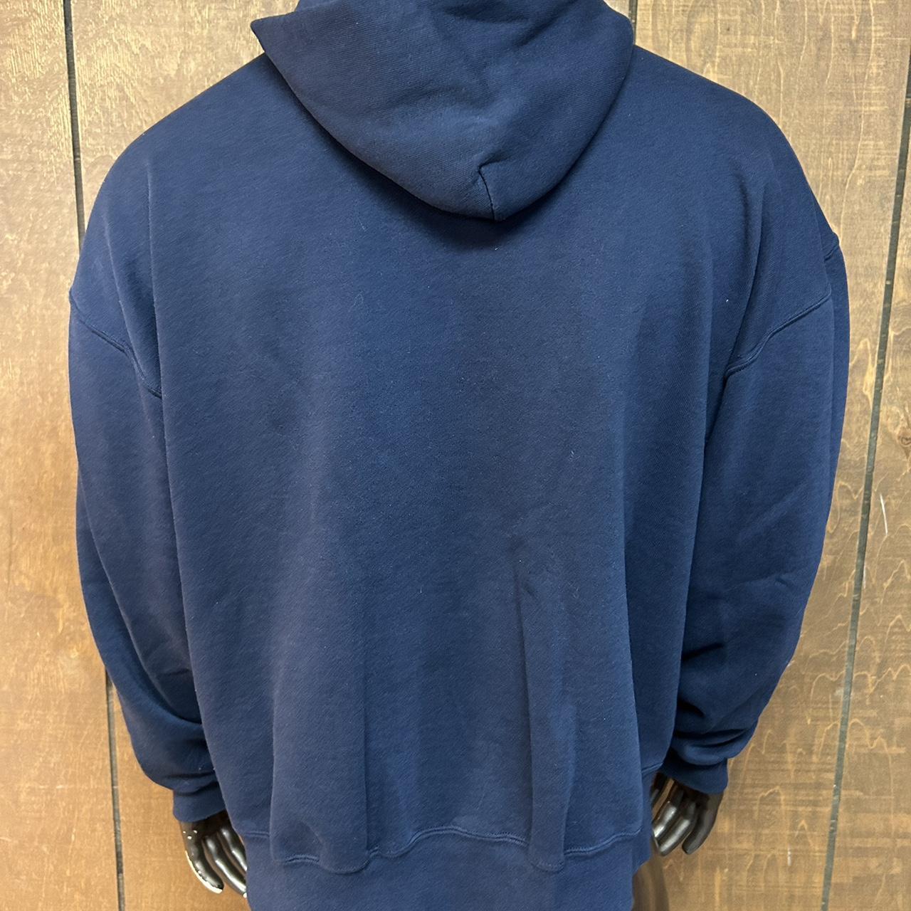 Size XL Vintage Russell Athletic Zip-up Hoodie Made In Mexico Navy