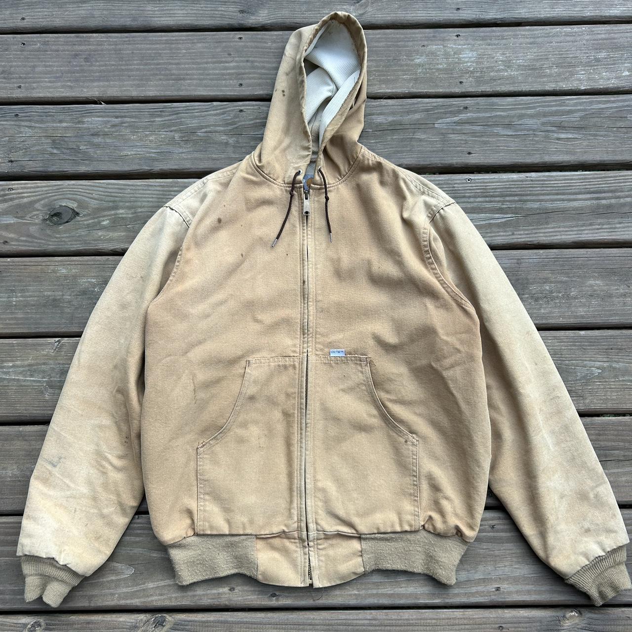 Vintage 80s Carhartt Detroit Jacket Hooded Sz XL... - Depop
