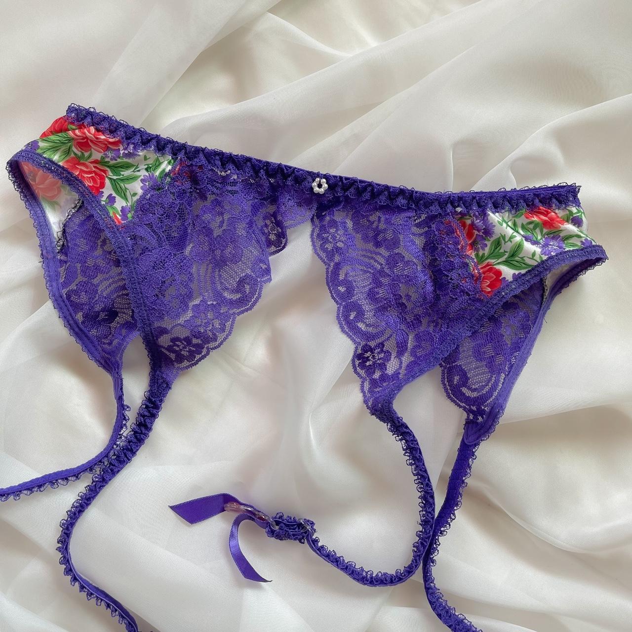 Christian Dior Women's White and Purple Underwear Depop