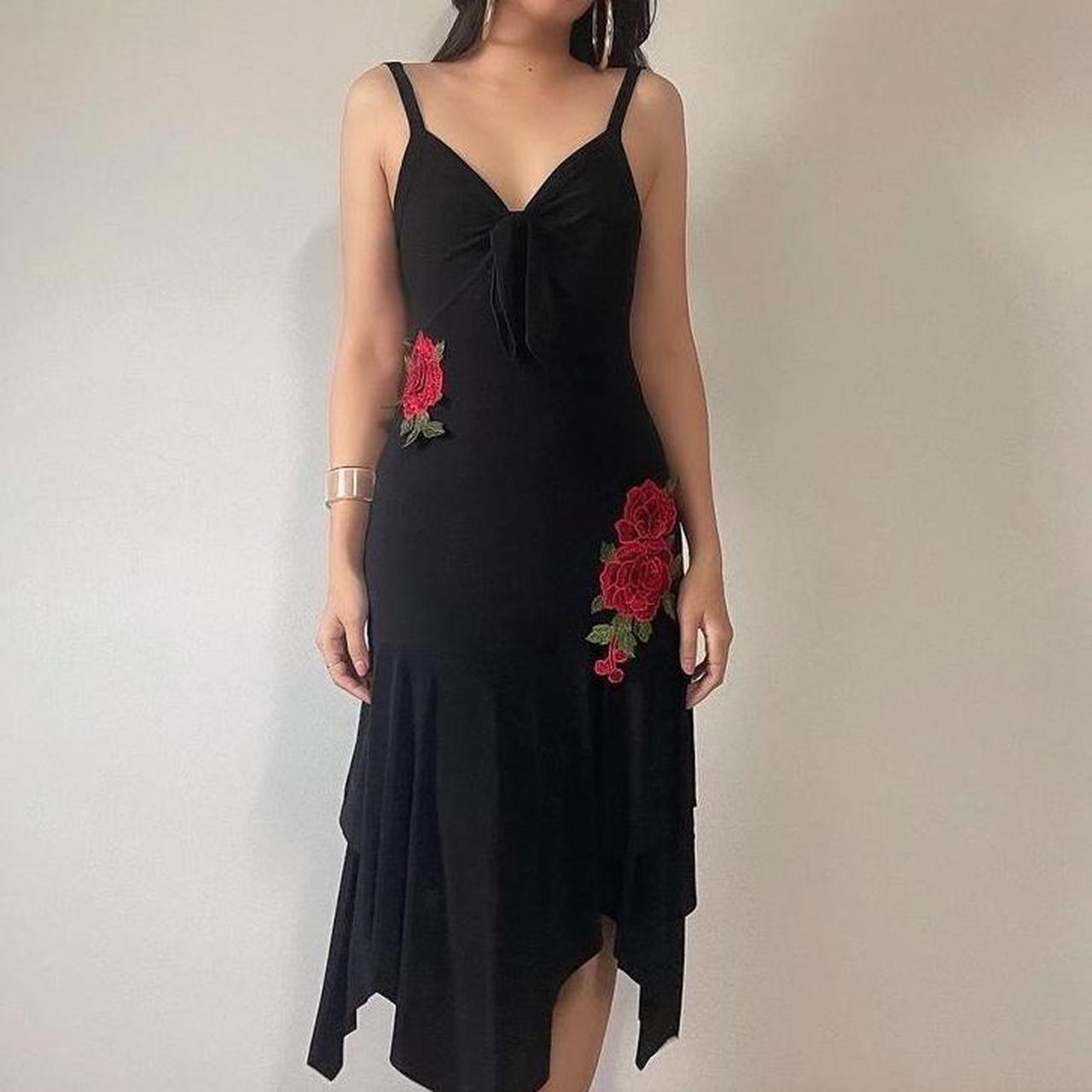 Vintage Romantic Black Dress (SL) chest up to 36... Depop