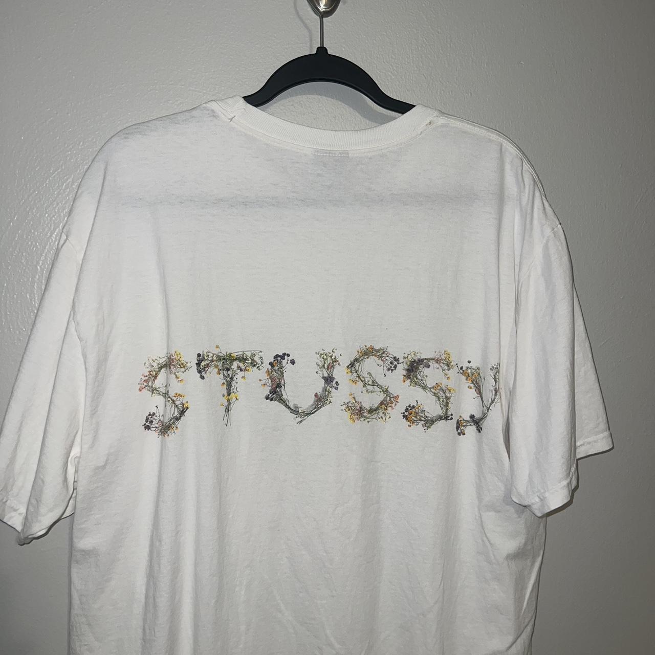 Stüssy Flower Tee Men's Flower Tee, Size S in great - Depop