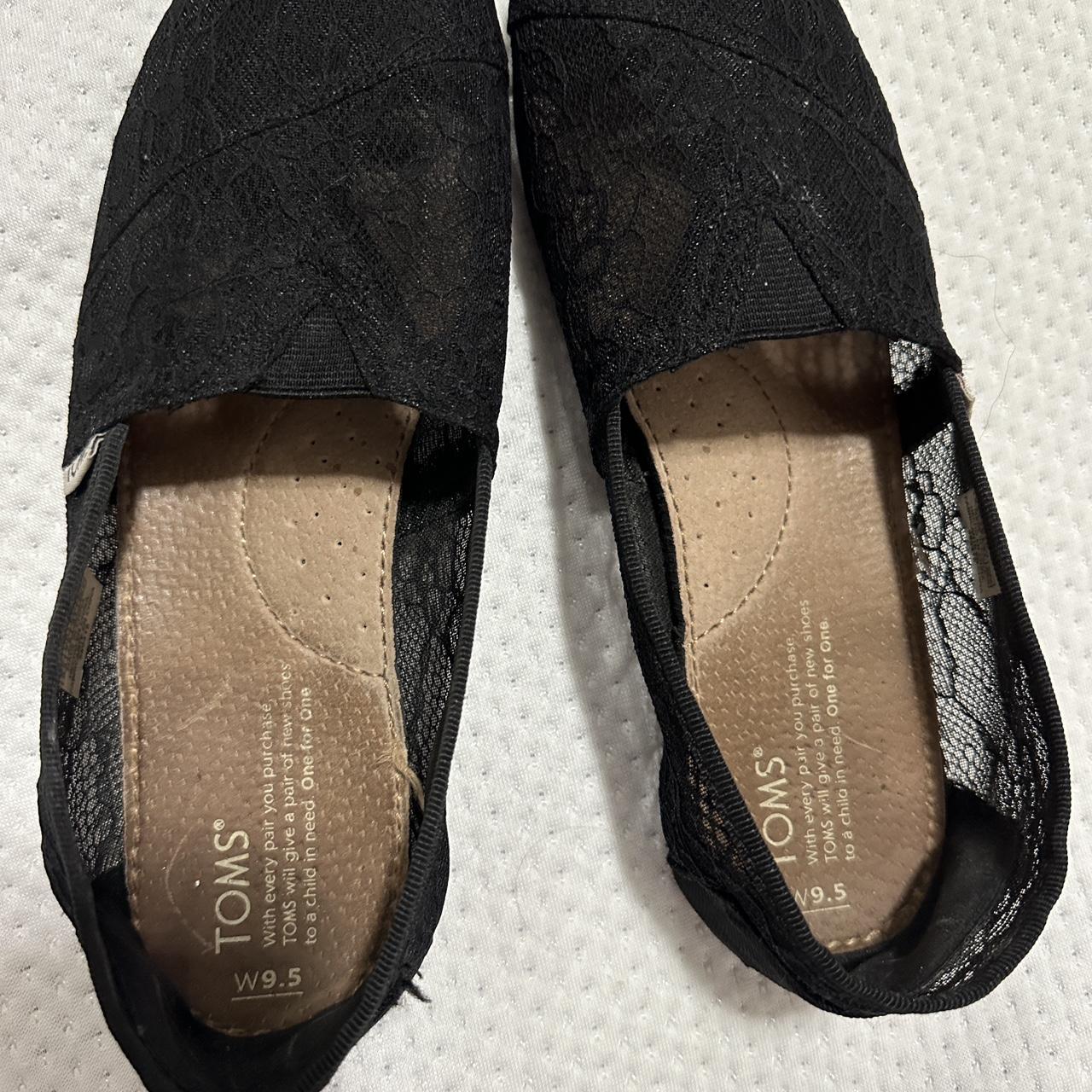 toms black floral lace