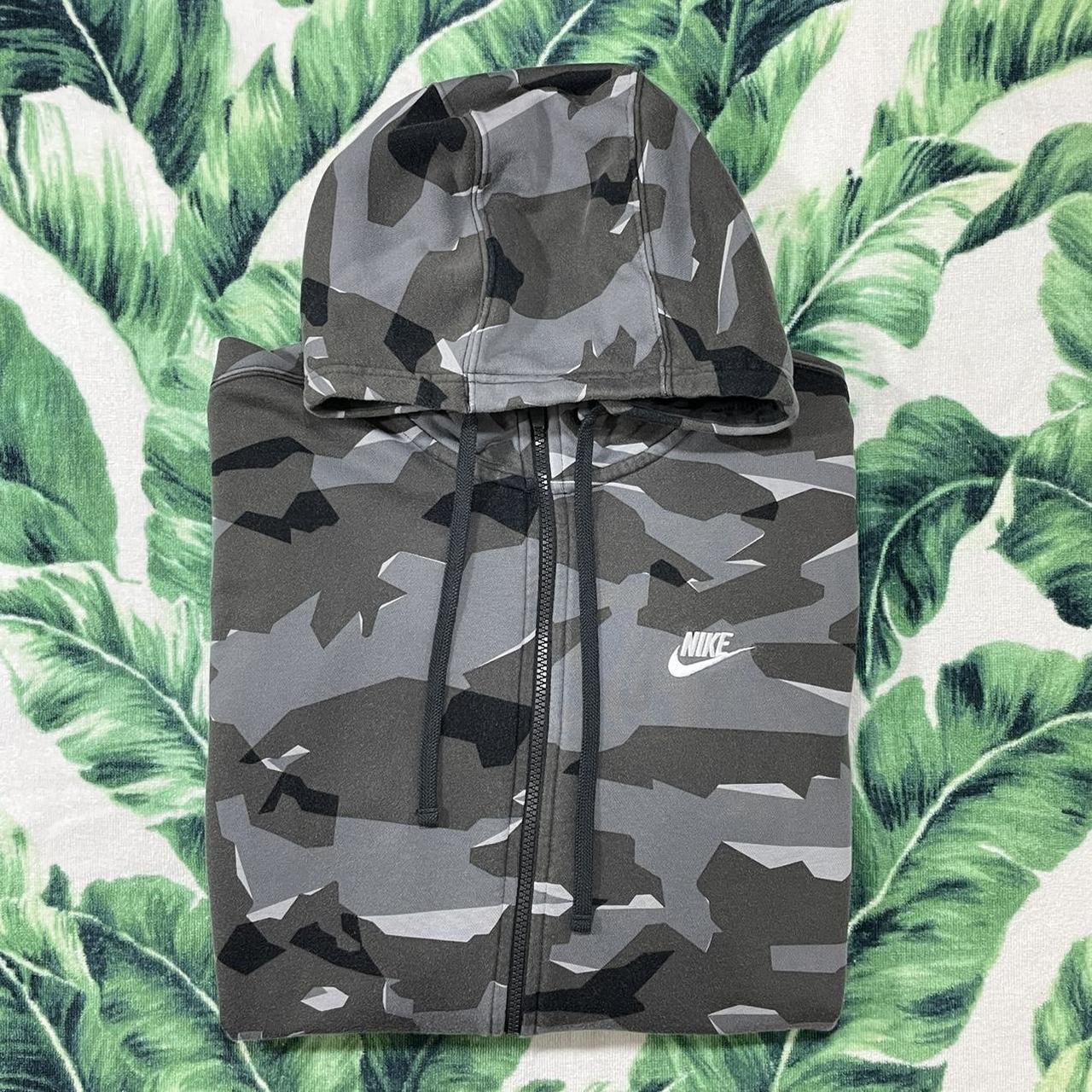 Vintage 90s Y2K Nike Full Zip Camo Hoodie. Depop