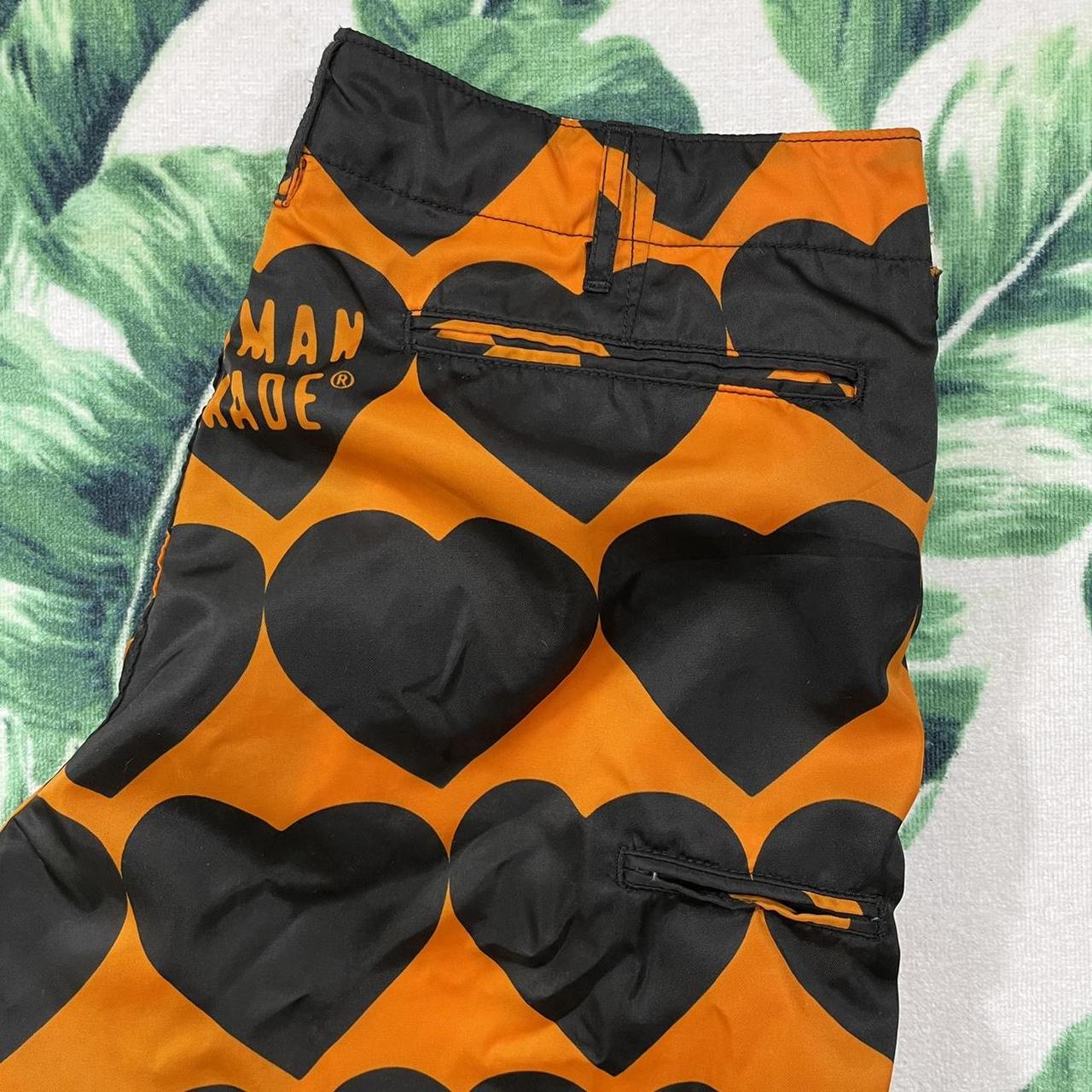 Human Made Men's Black and Orange Shorts (4)