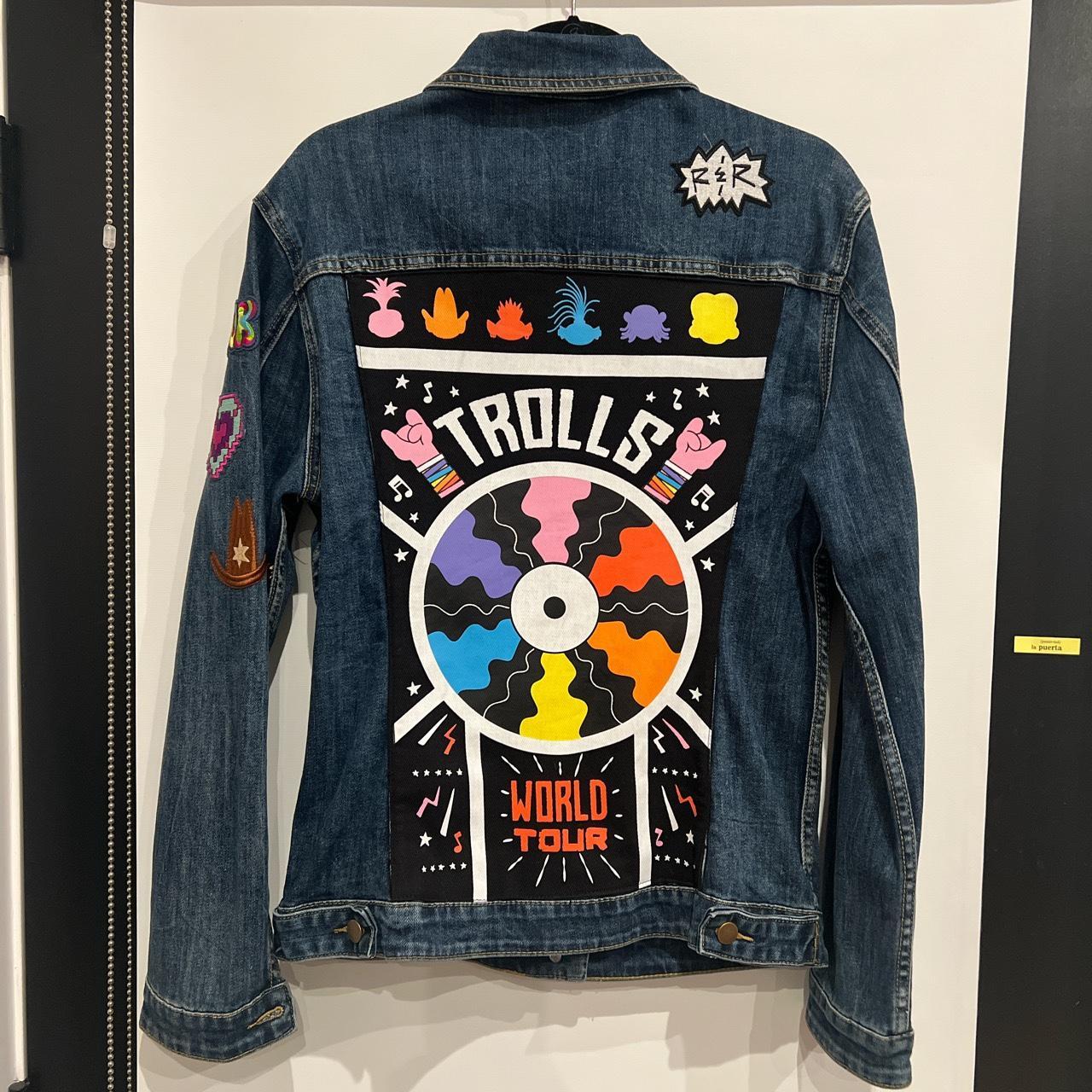 Trolls World Tour denim jacket. Colorful Trolls... - Depop