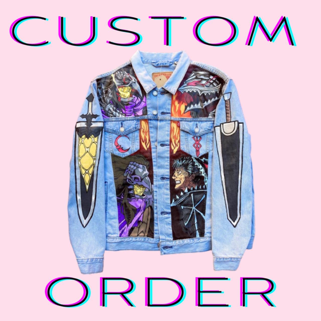 Custom painted jacket for a client Example of