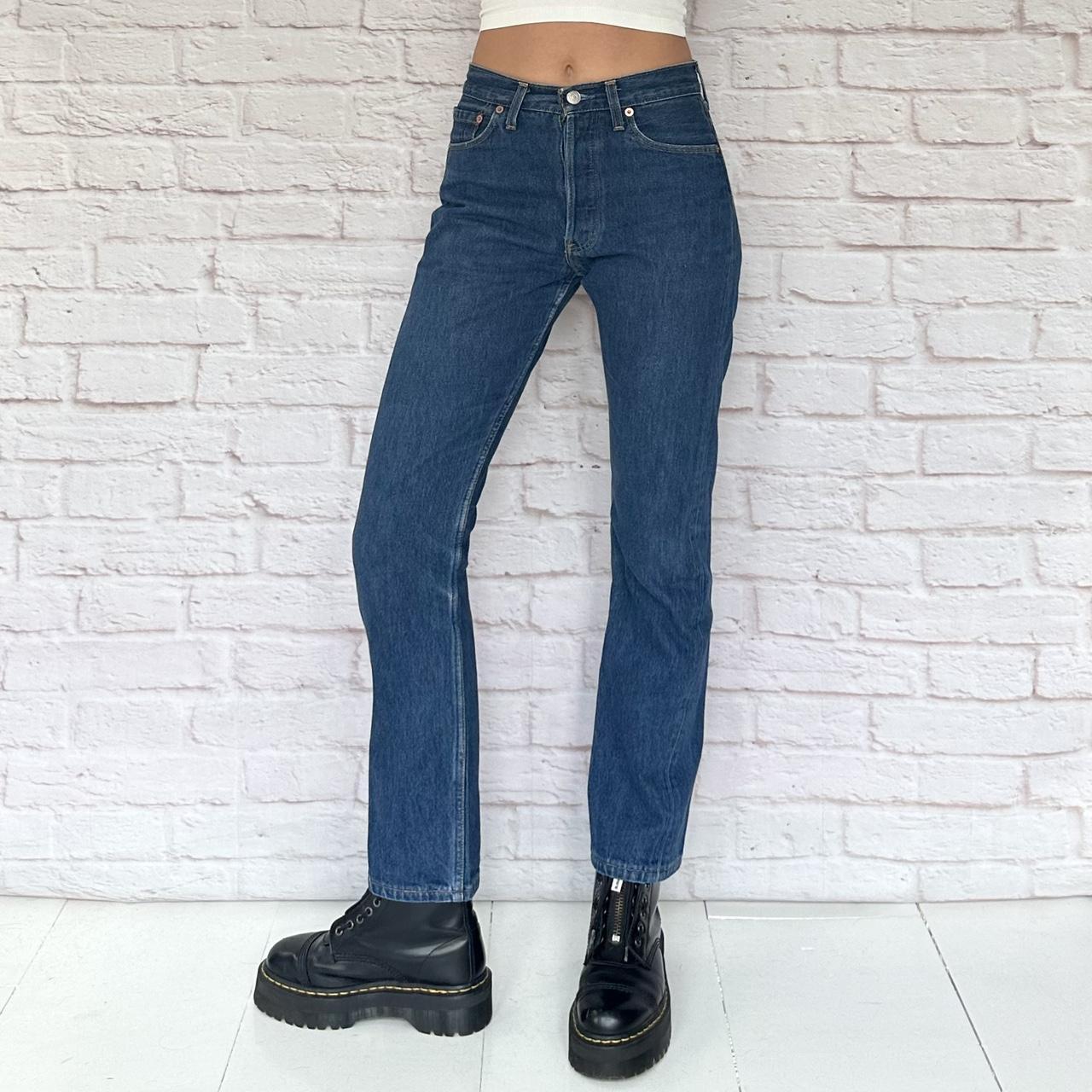 Levi’s 501 jeans Mid wash blue slim/straight leg... - Depop