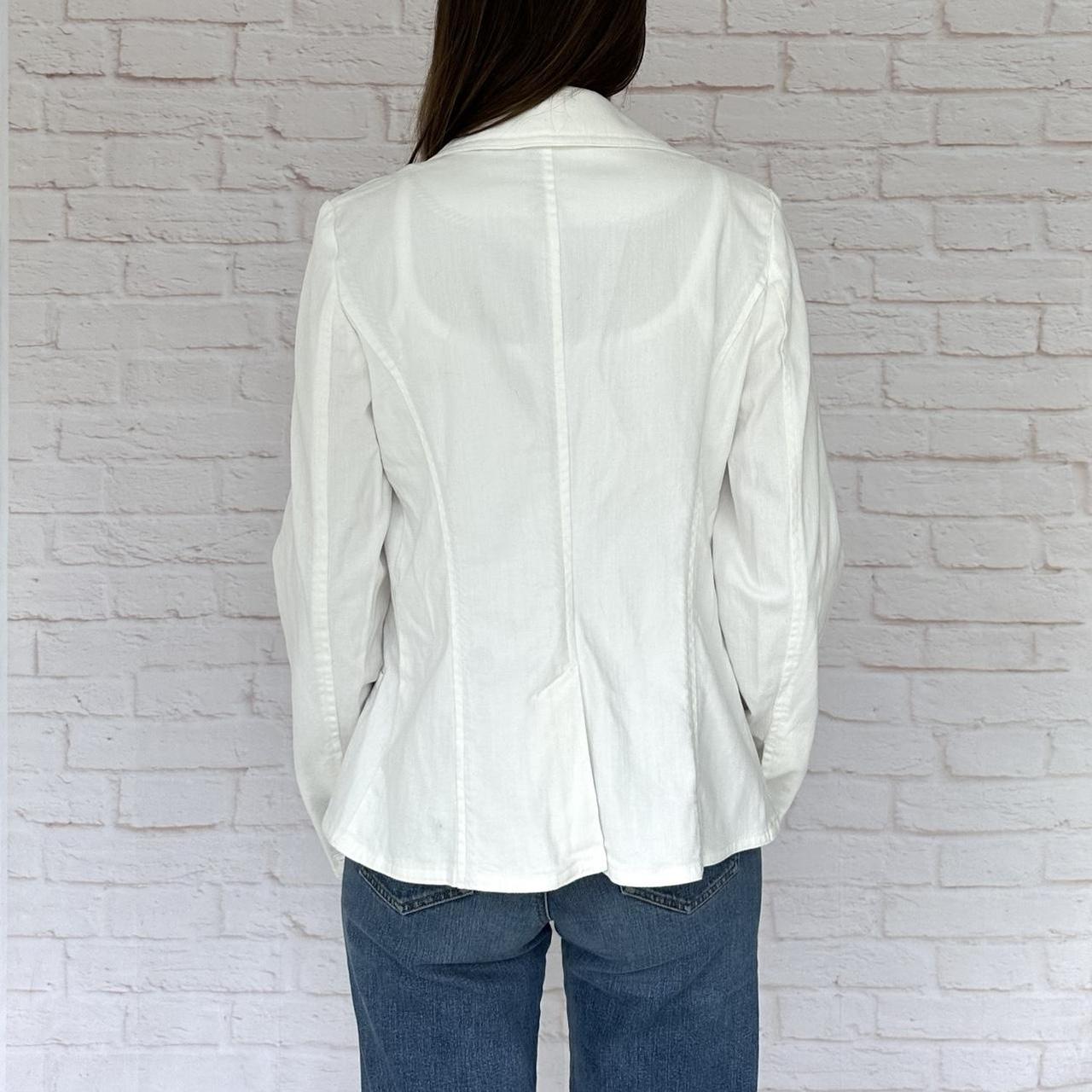 Denim blazer 00s Principles white cotton jacket