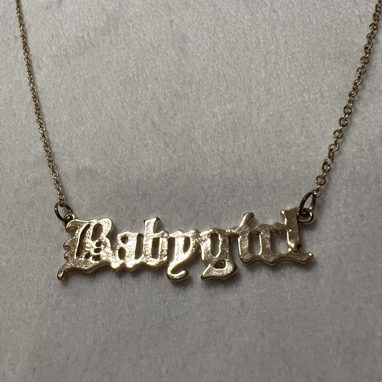 Nordstrom BP Babygirl Bar Necklace Gold Tone Multicolor Crystals | eBay
