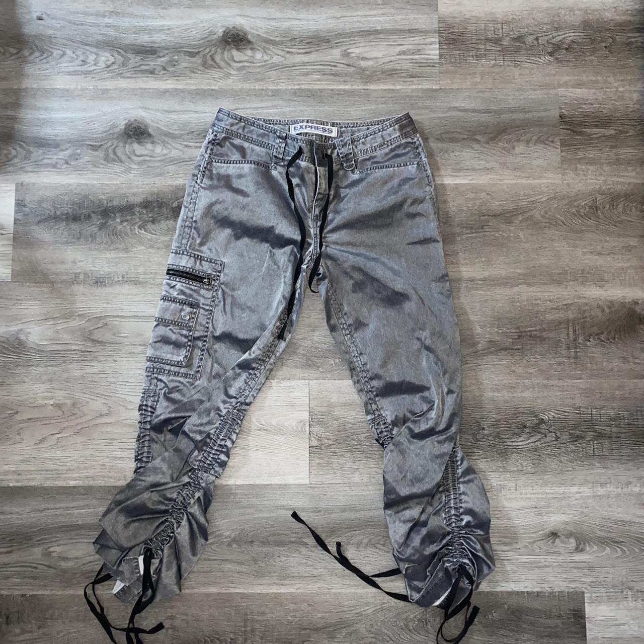 Express Women's Silver Trousers Depop
