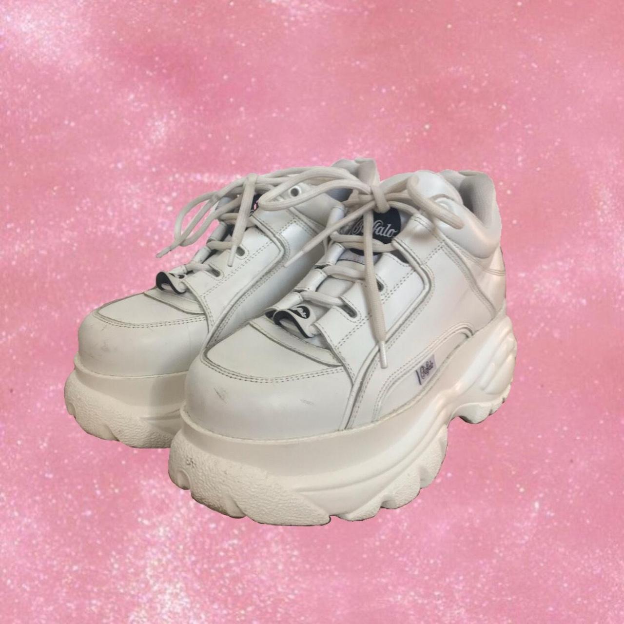 Classic White Buffalo Sneakers super cute chunky... - Depop