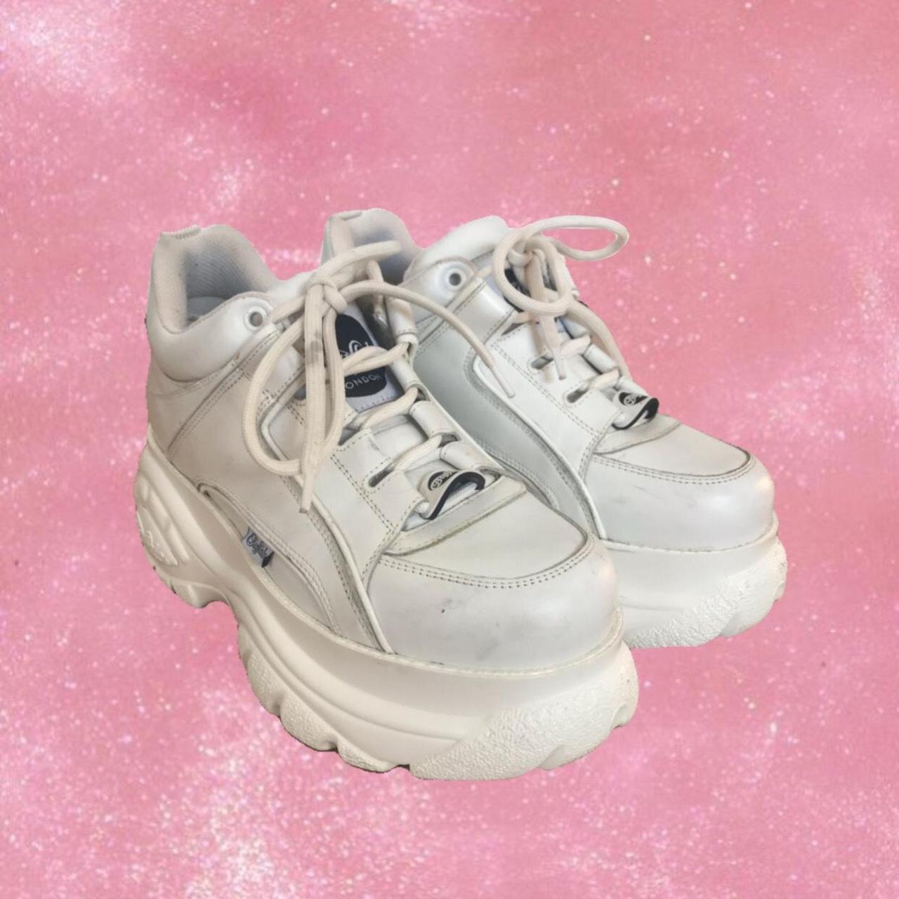 Classic White Buffalo Sneakers super cute chunky... - Depop