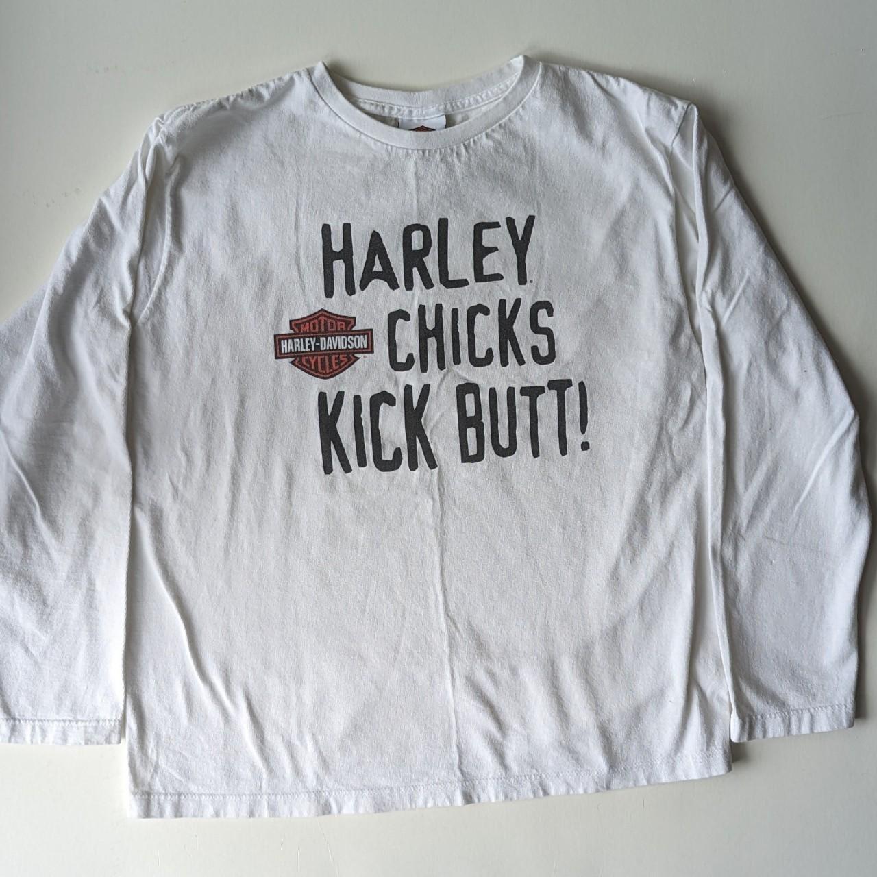 Vintage Harley Davidson 2001 Harley Chicks Kick... - Depop