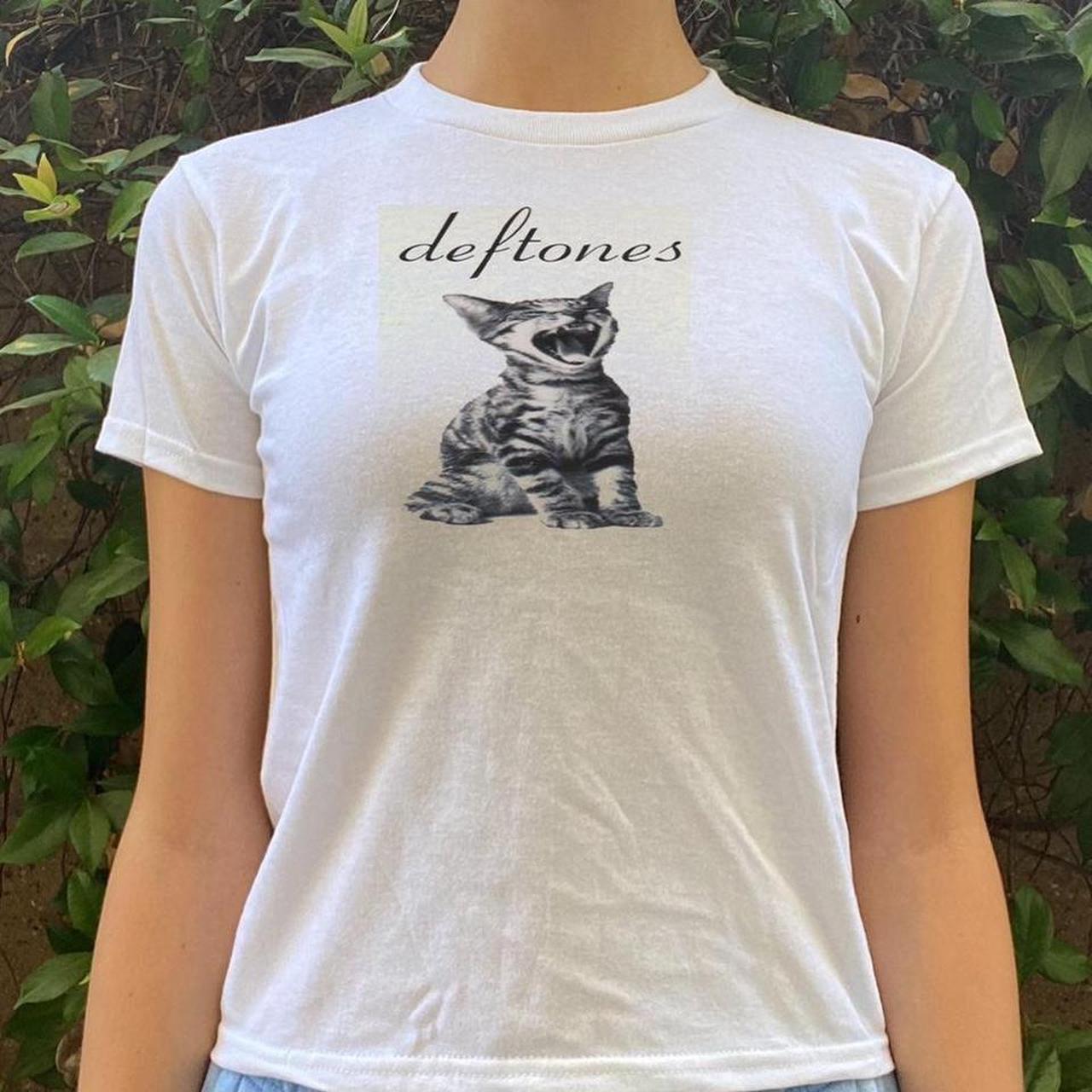 Deftones Cat T-Shirt, Vintage Deftones T-Shirt, - Depop