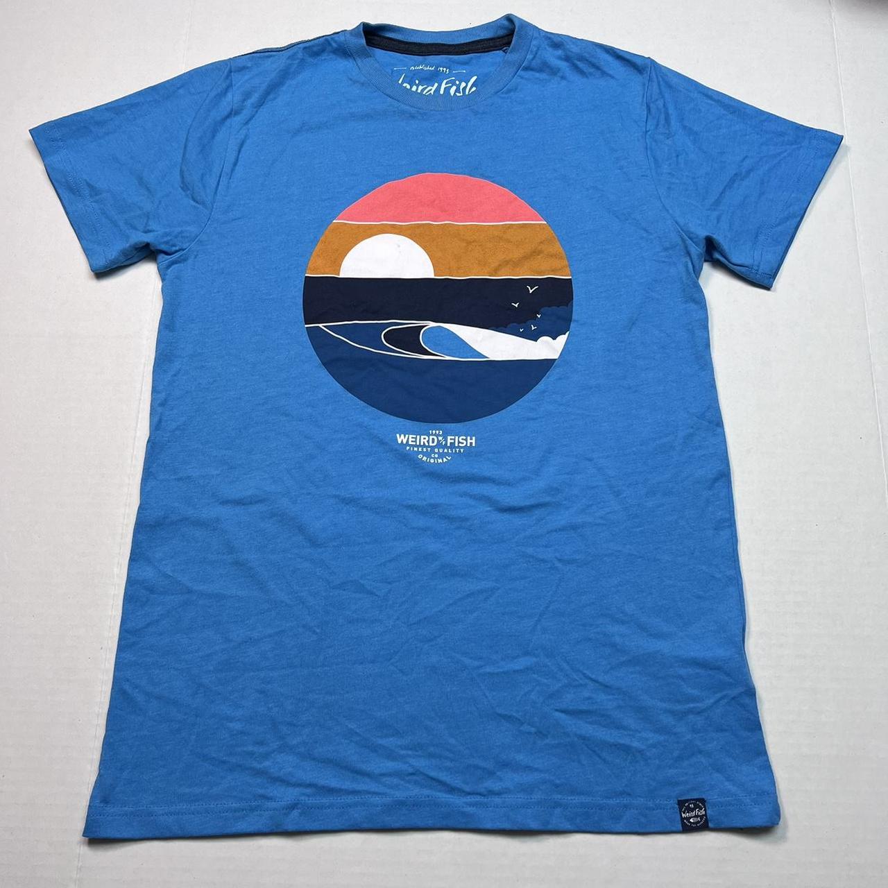 Weird Fish Men's Blue Tshirt Depop