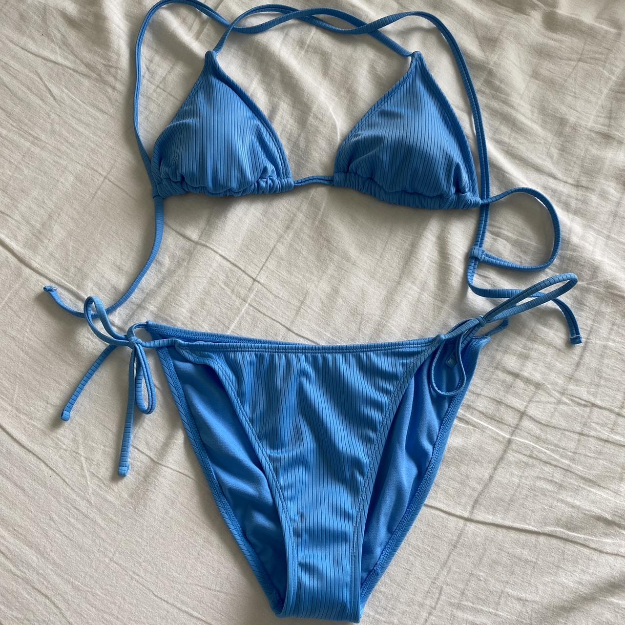 Wild Fable Women's Blue Bikinisandtankinisets Depop