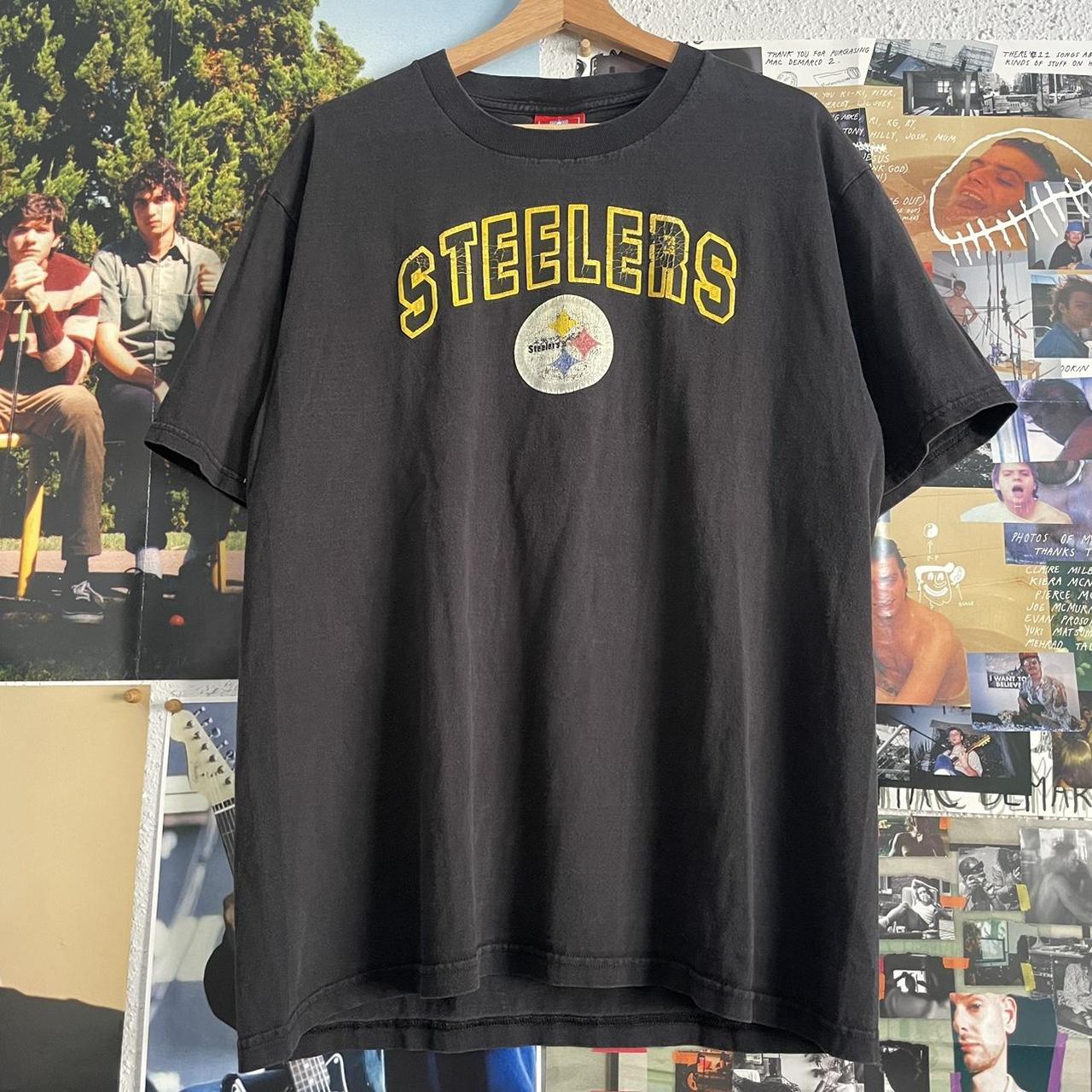 Size small black pittsburgh Steelers shirt from NFL - Depop