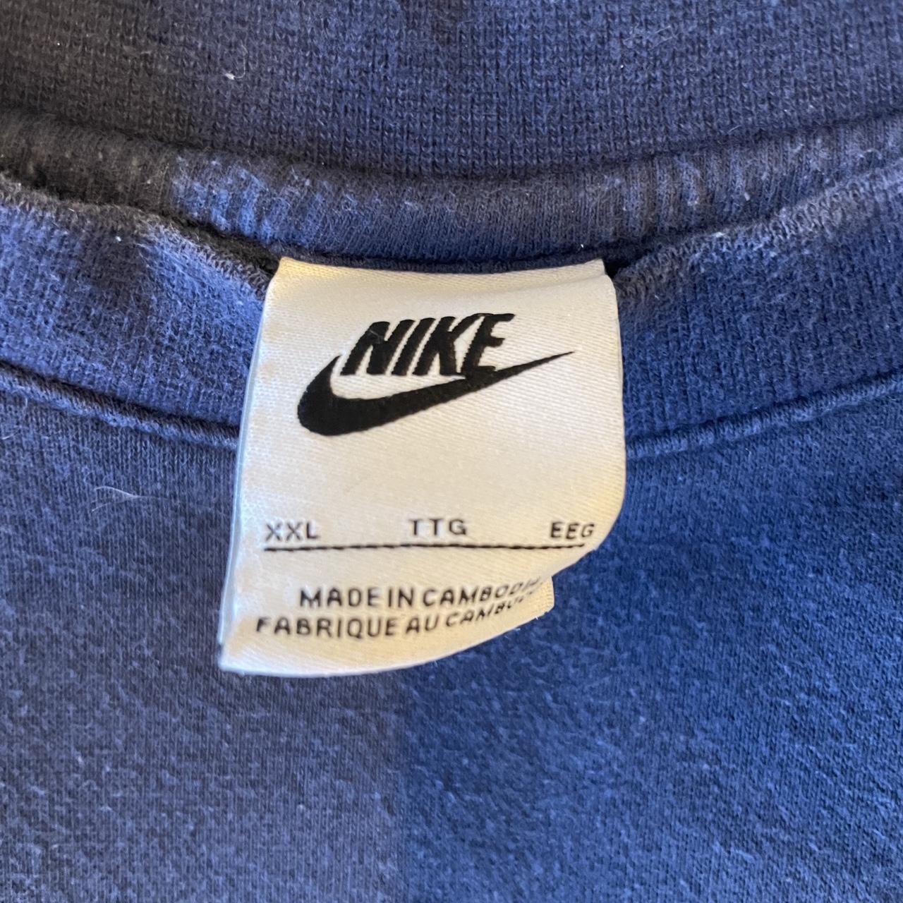 Blue Navy Nike Crew Neck Sweatshit XXL - Depop