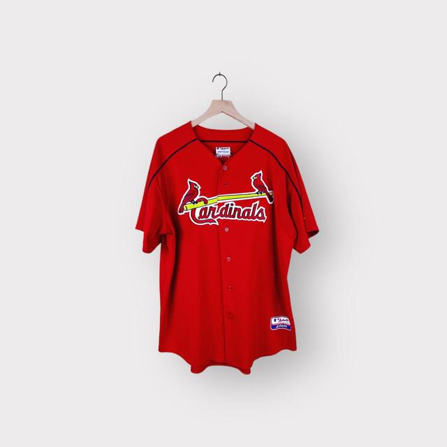 Majestic VTG St Louis Cardinals Mens 2XL Jersey Made - Depop