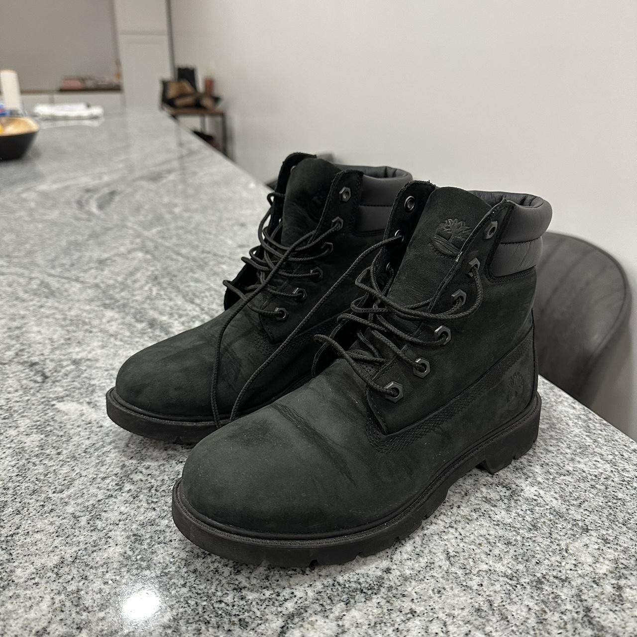 Black timberland boots size 6.5 sale