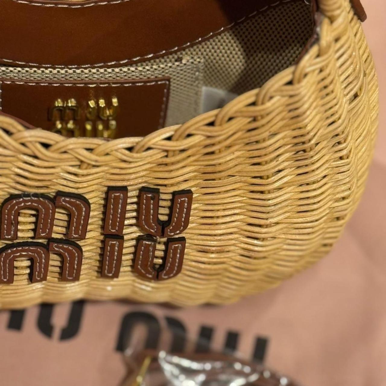 Miu Miu Women's Bag - Tan/Brown – Miu Miu wicker … - image 2