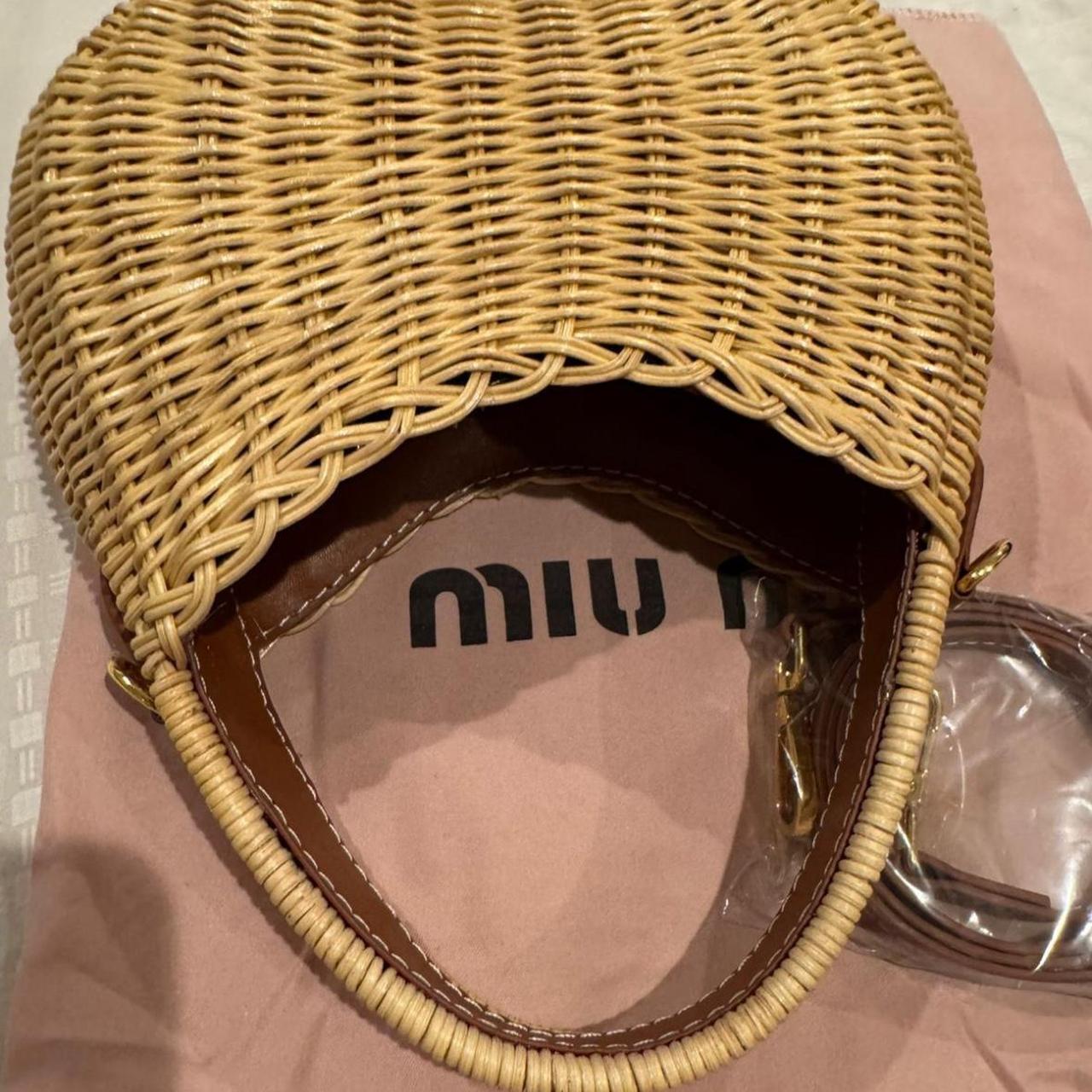 Miu Miu Women's Bag - Tan/Brown – Miu Miu wicker … - image 3
