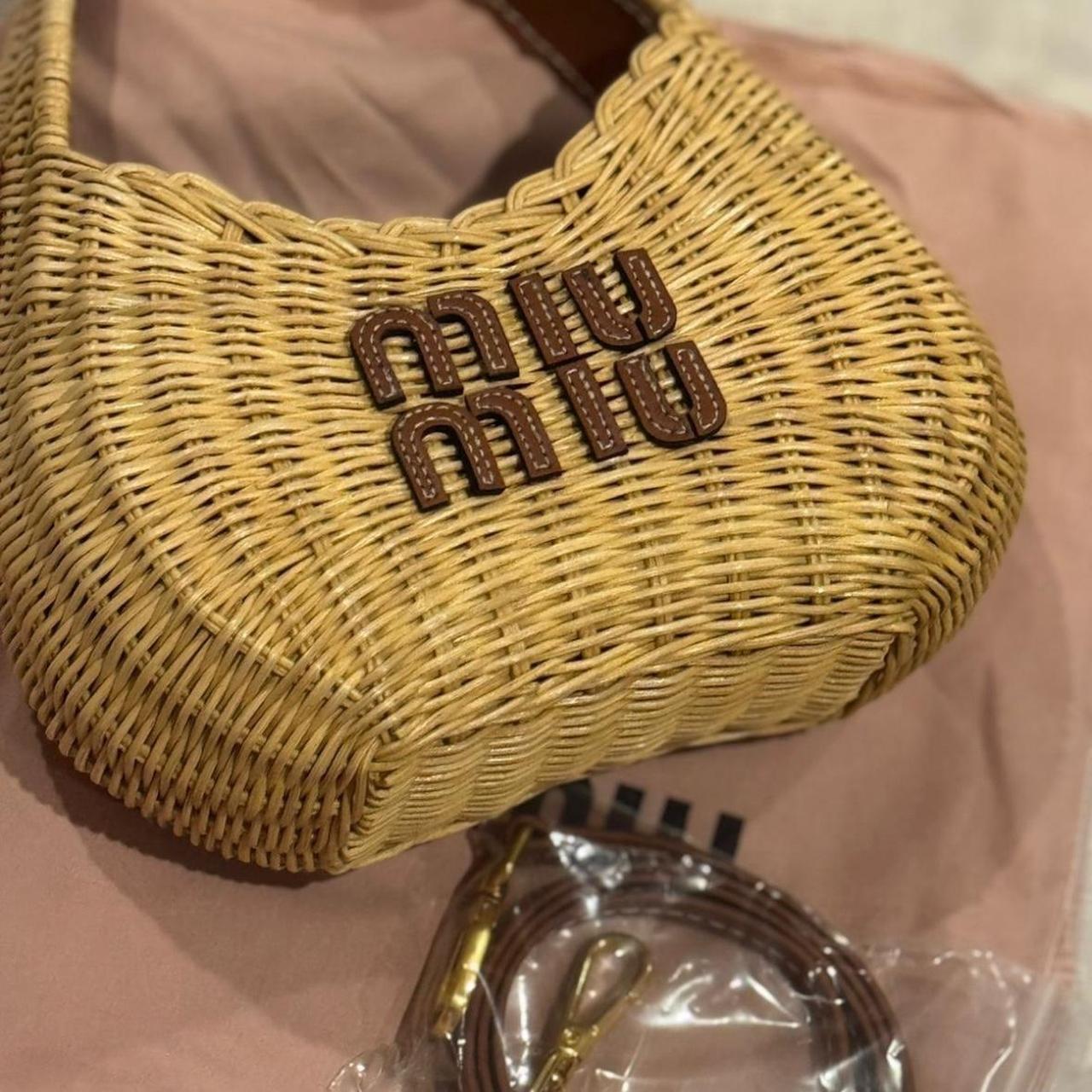 Miu Miu Women's Bag - Tan/Brown – Miu Miu wicker … - image 1