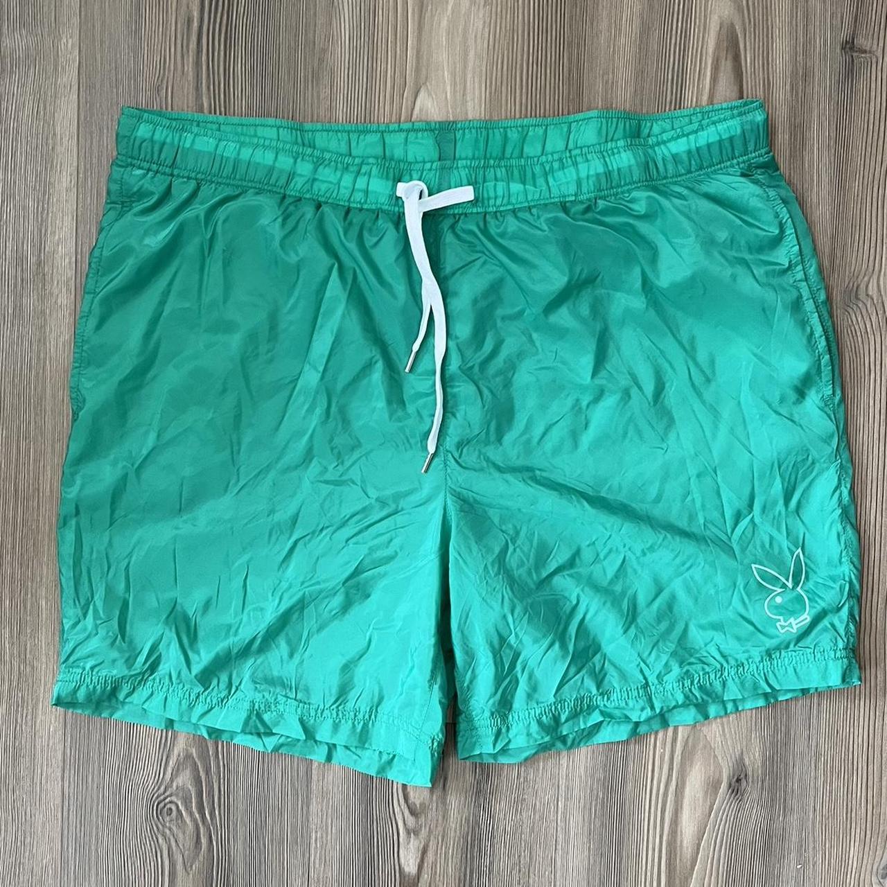 green playboy men’s swim trunks XL. super simple... - Depop